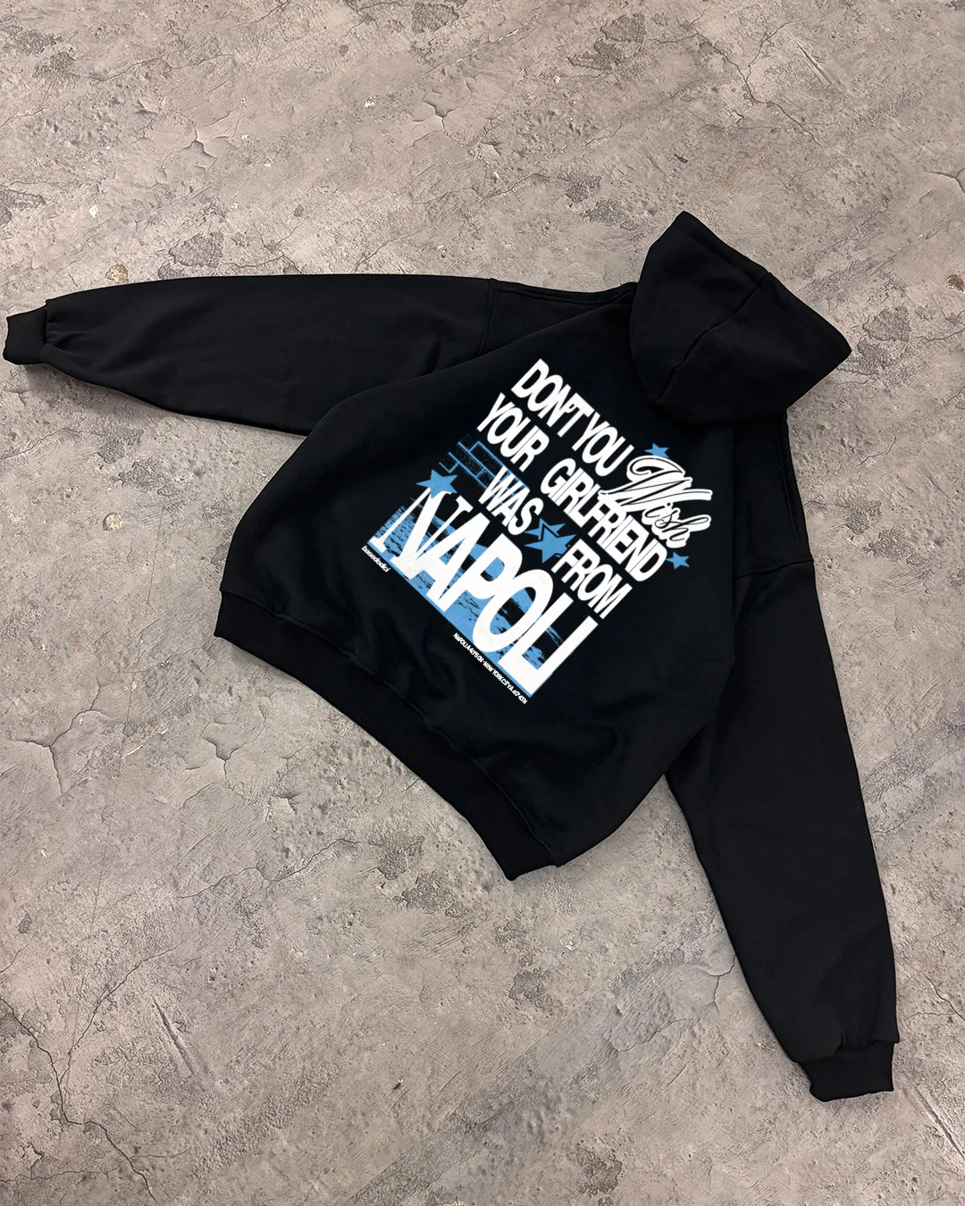 Hoodie “WISHYOUR” Girlfriend Black - Image 3