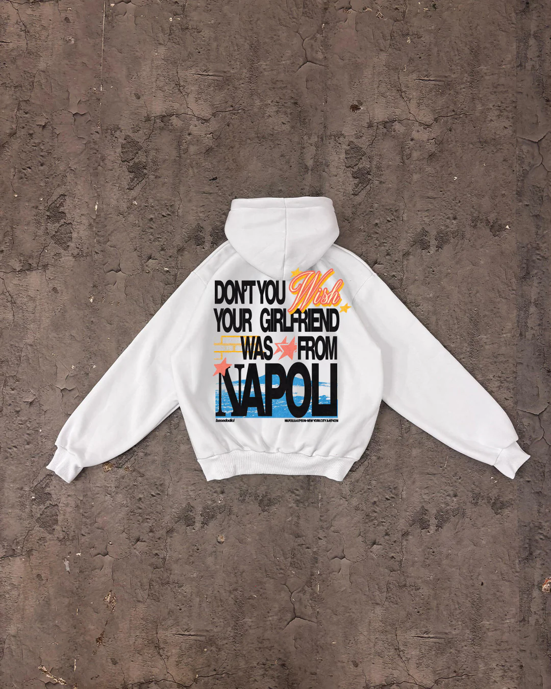 Hoodie “WISHYOUR” Girlfriend White/Multi - Image 5