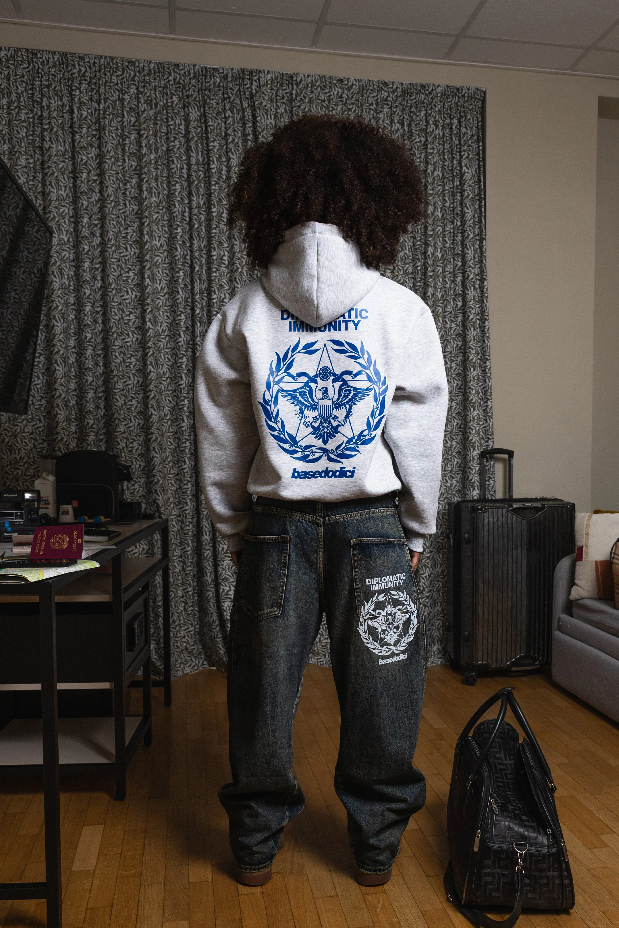 Hoodie "WORLD TOUR" Diplomatic Immunity AshGrey - Image 5
