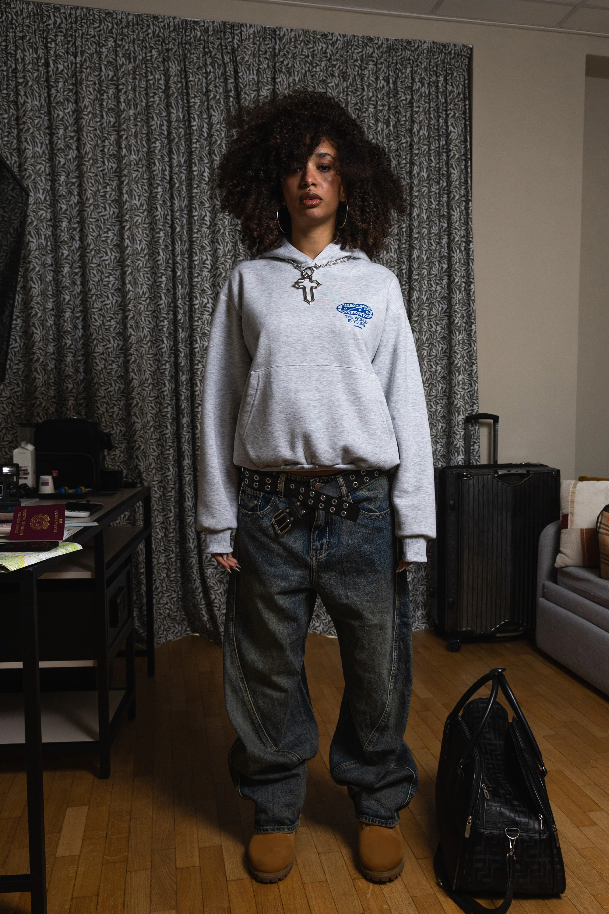 Hoodie "WORLD TOUR" Diplomatic Immunity AshGrey - Image 6