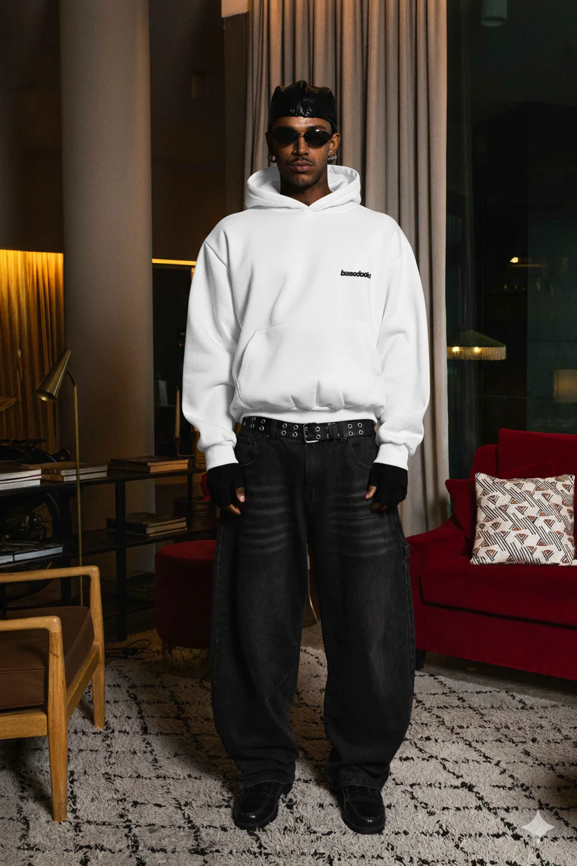 Hoodie "WORLD TOUR" Italian Rich White - Image 3