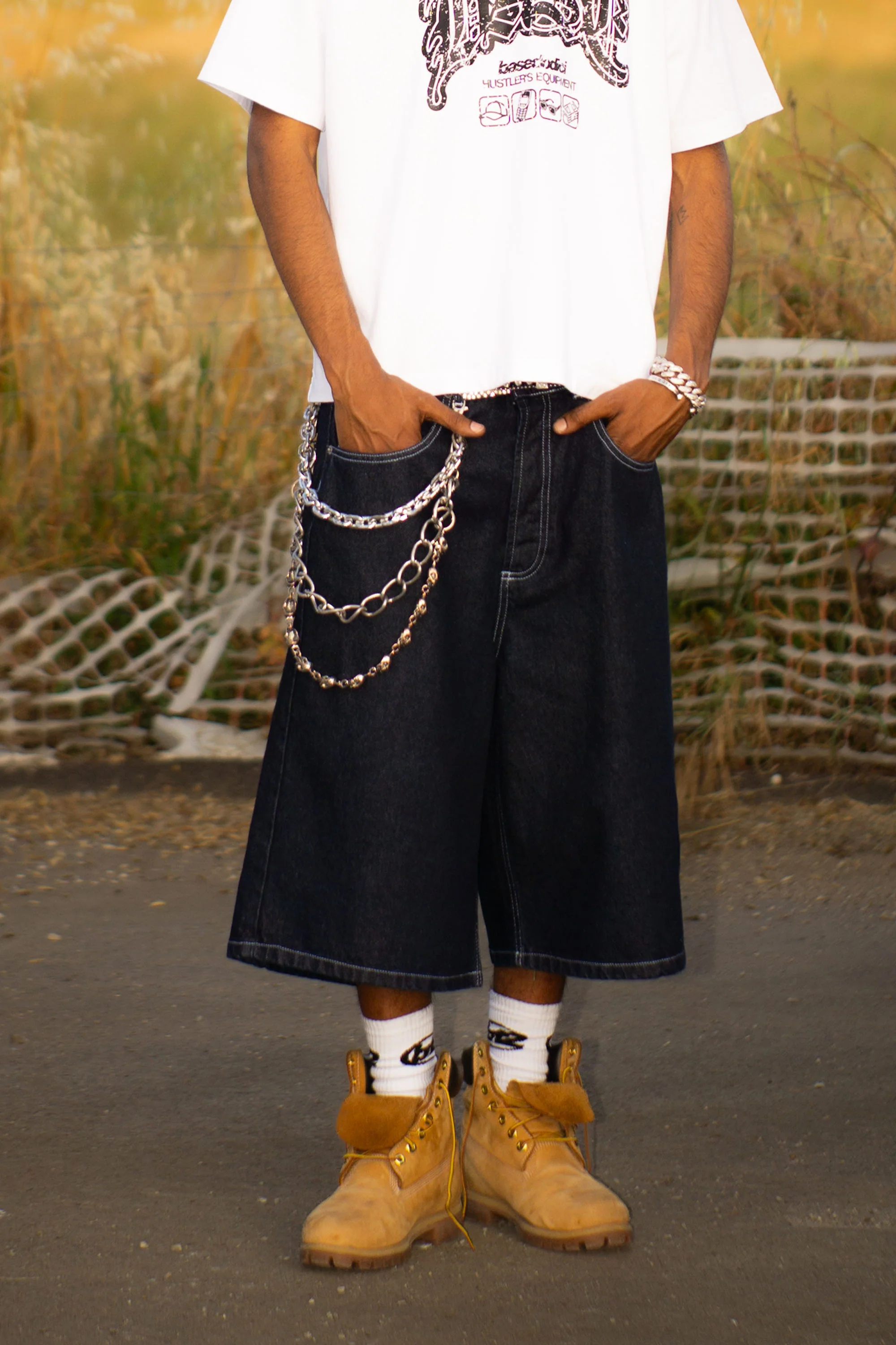 Jorts “LIVE FAST” B12 Denim Raw - Image 4