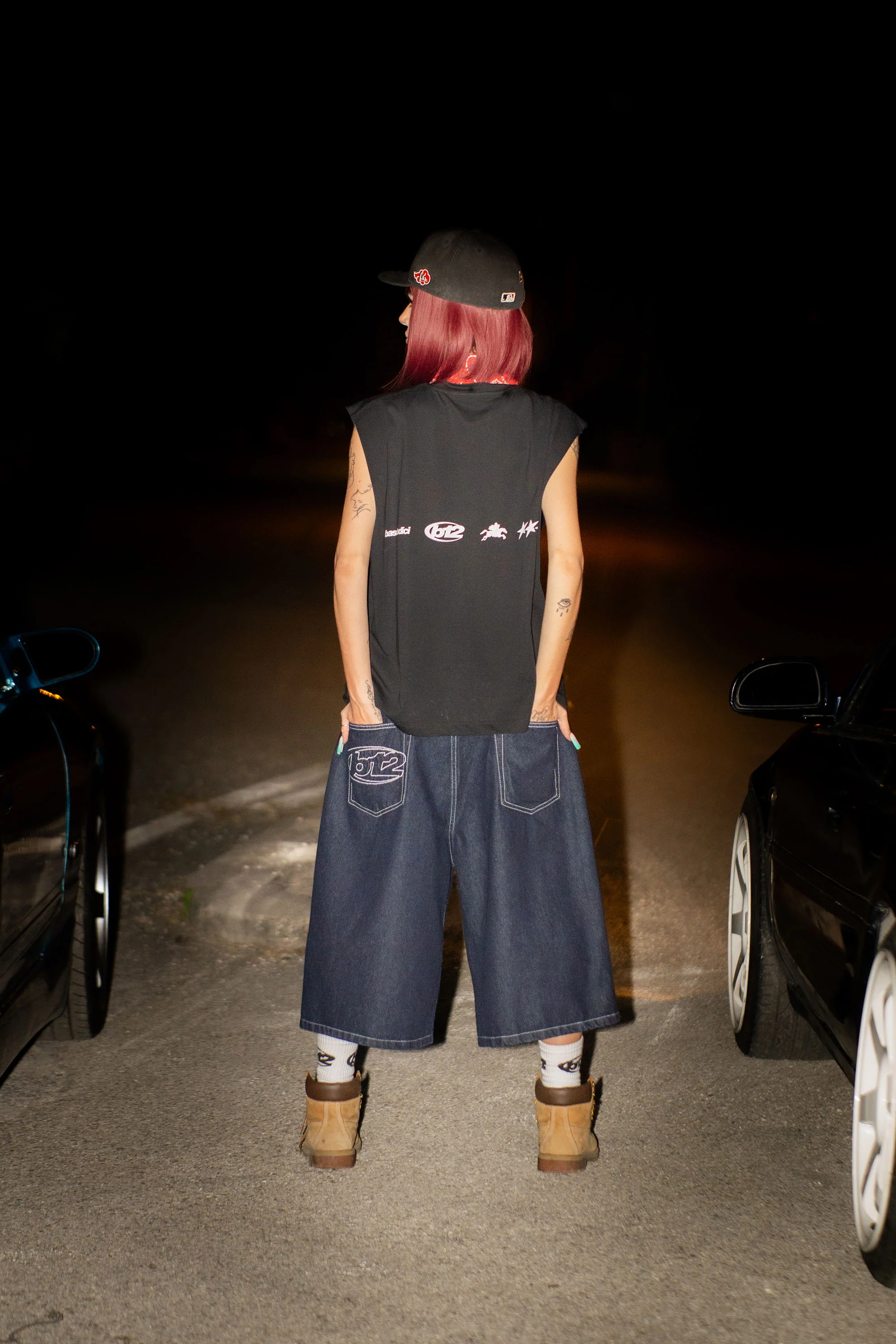 Jorts “LIVE FAST” B12 Denim Raw - Image 8
