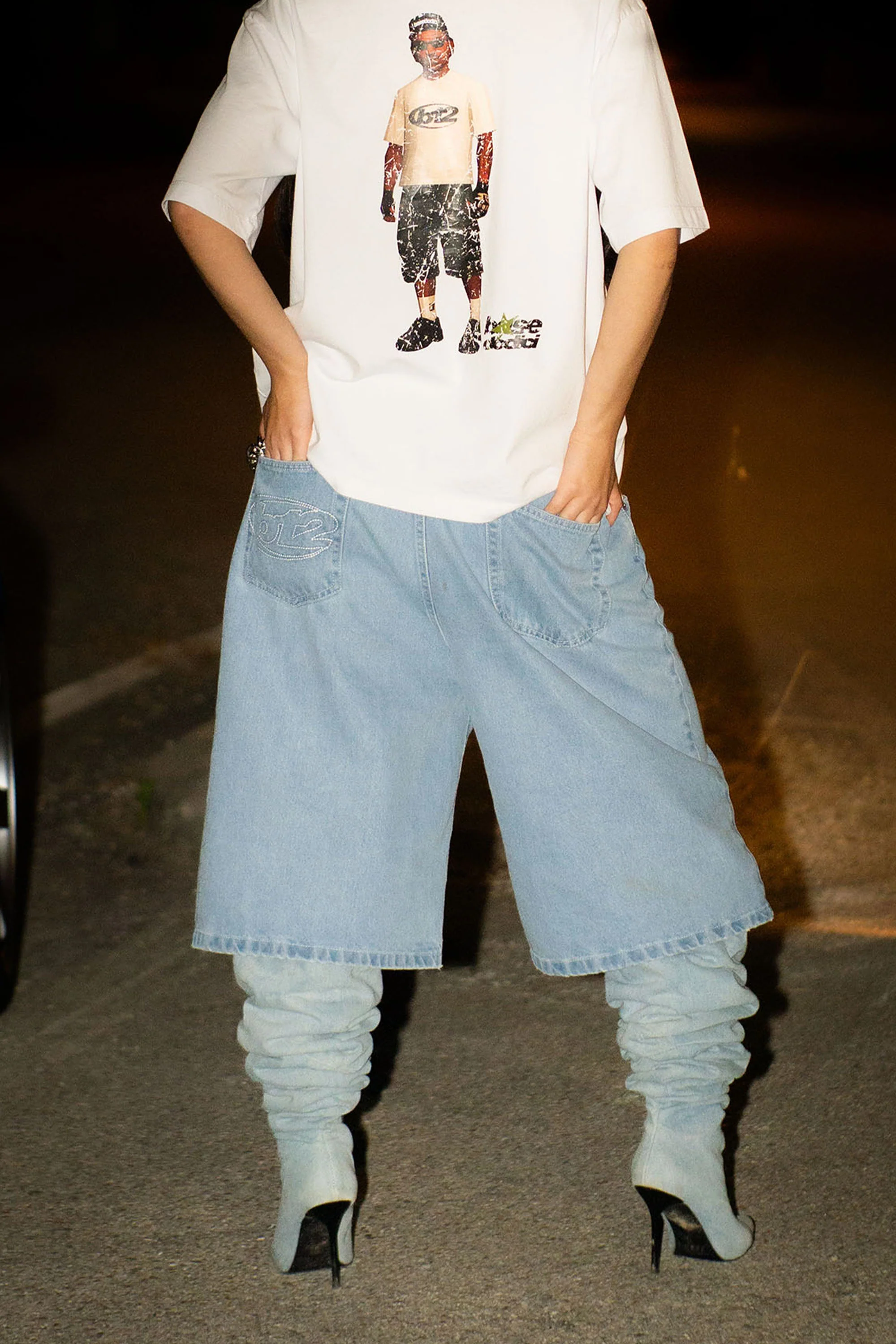 Jorts “LIVE FAST” B12 Light Blue - Image 11