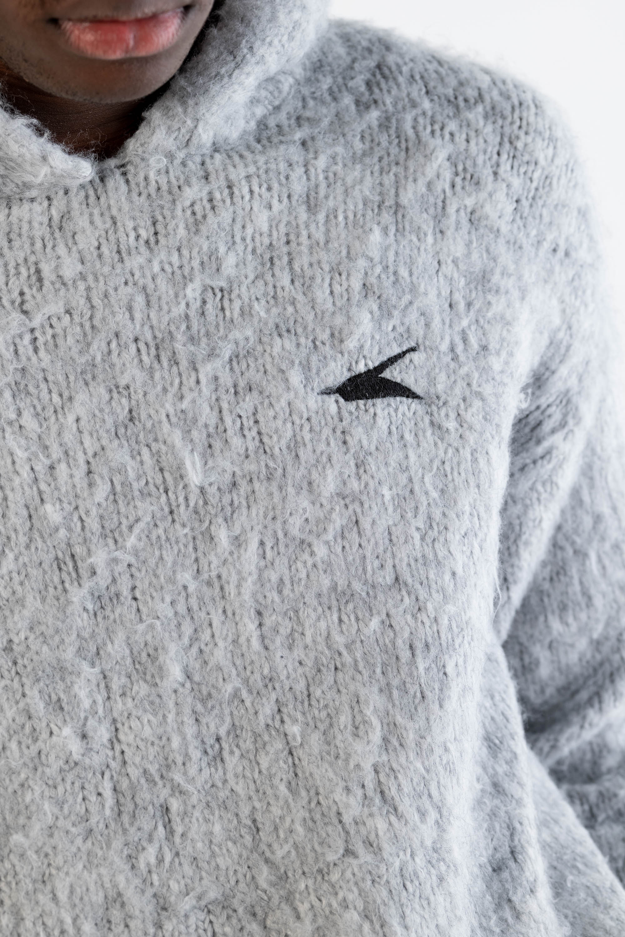 Knit Hoodie “DYSTOPIA” Grey - Image 11