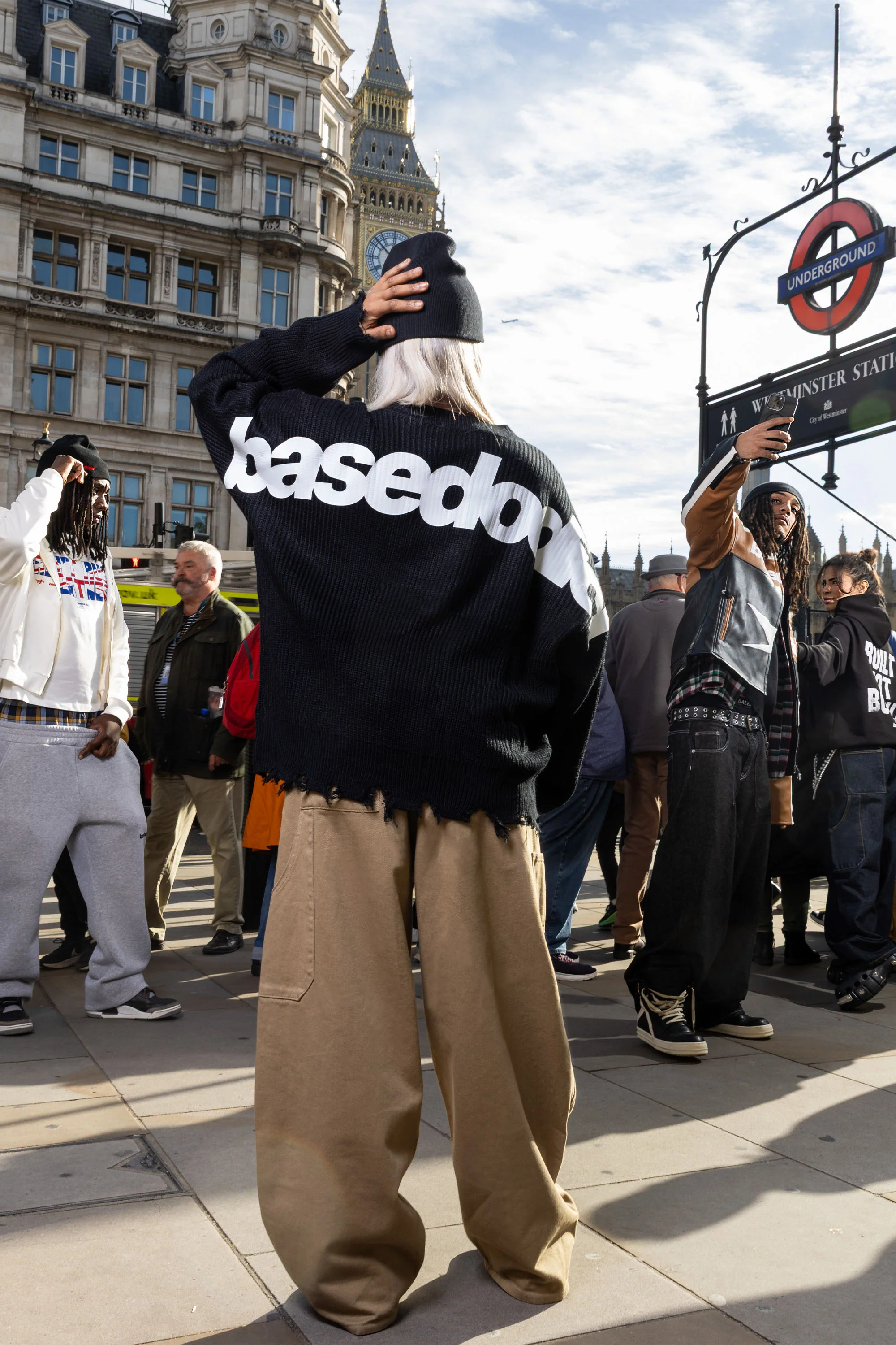 Knitwear "RUDEBOY LDN" Shoulder Logo Black - Image 10