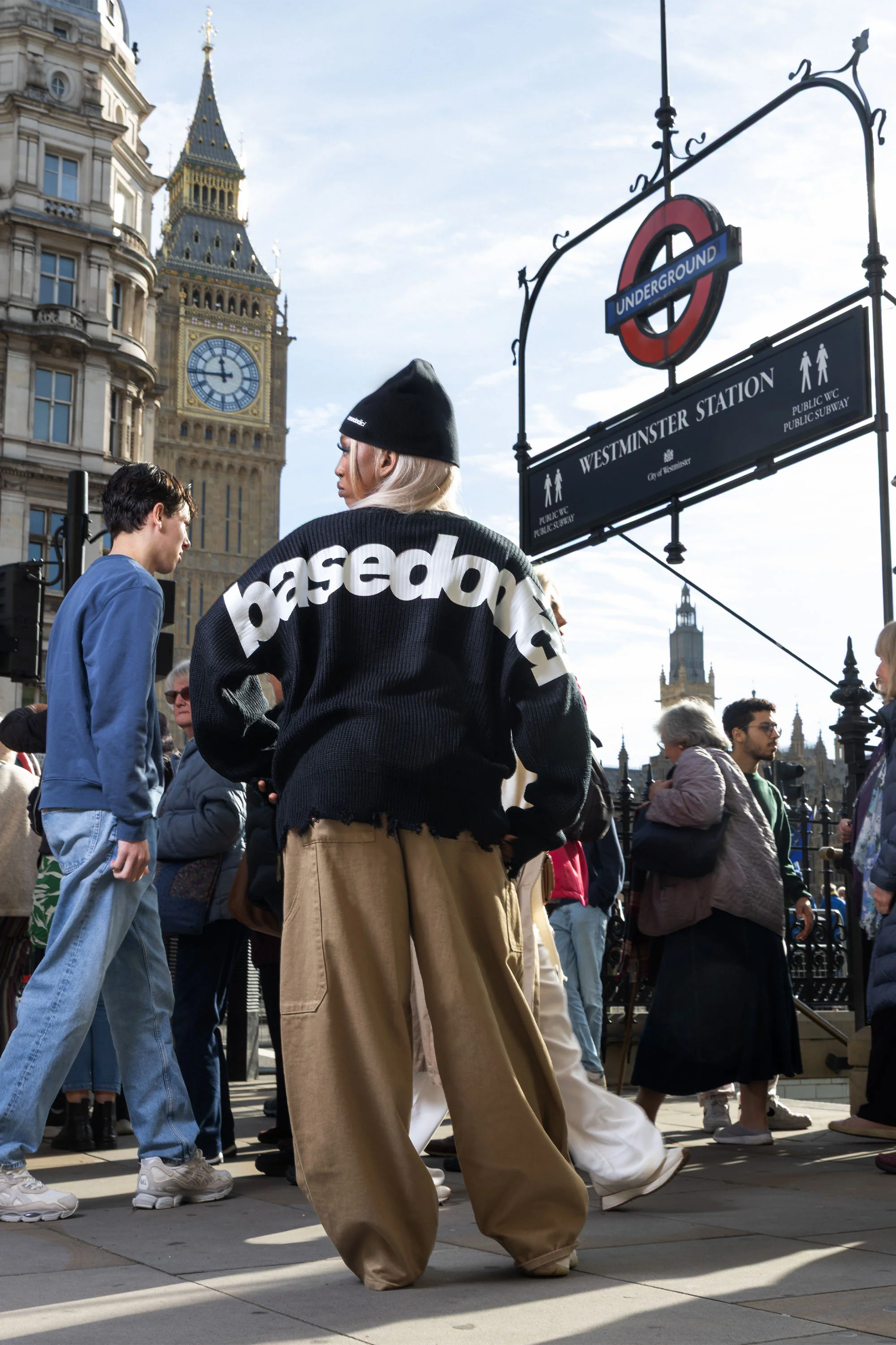 Knitwear "RUDEBOY LDN" Shoulder Logo Black - Image 11