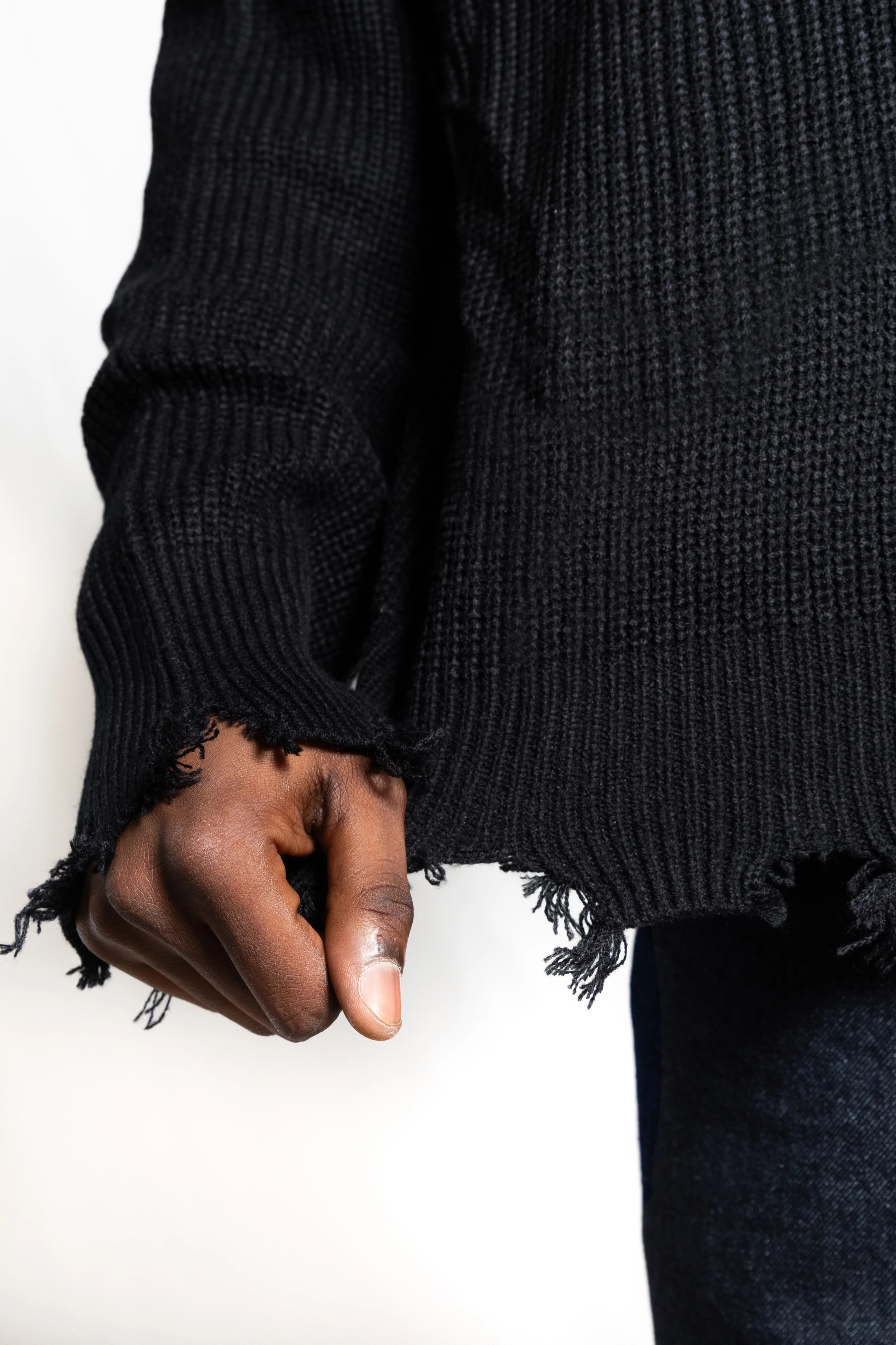 Knitwear "RUDEBOY LDN" Shoulder Logo Black - Image 12