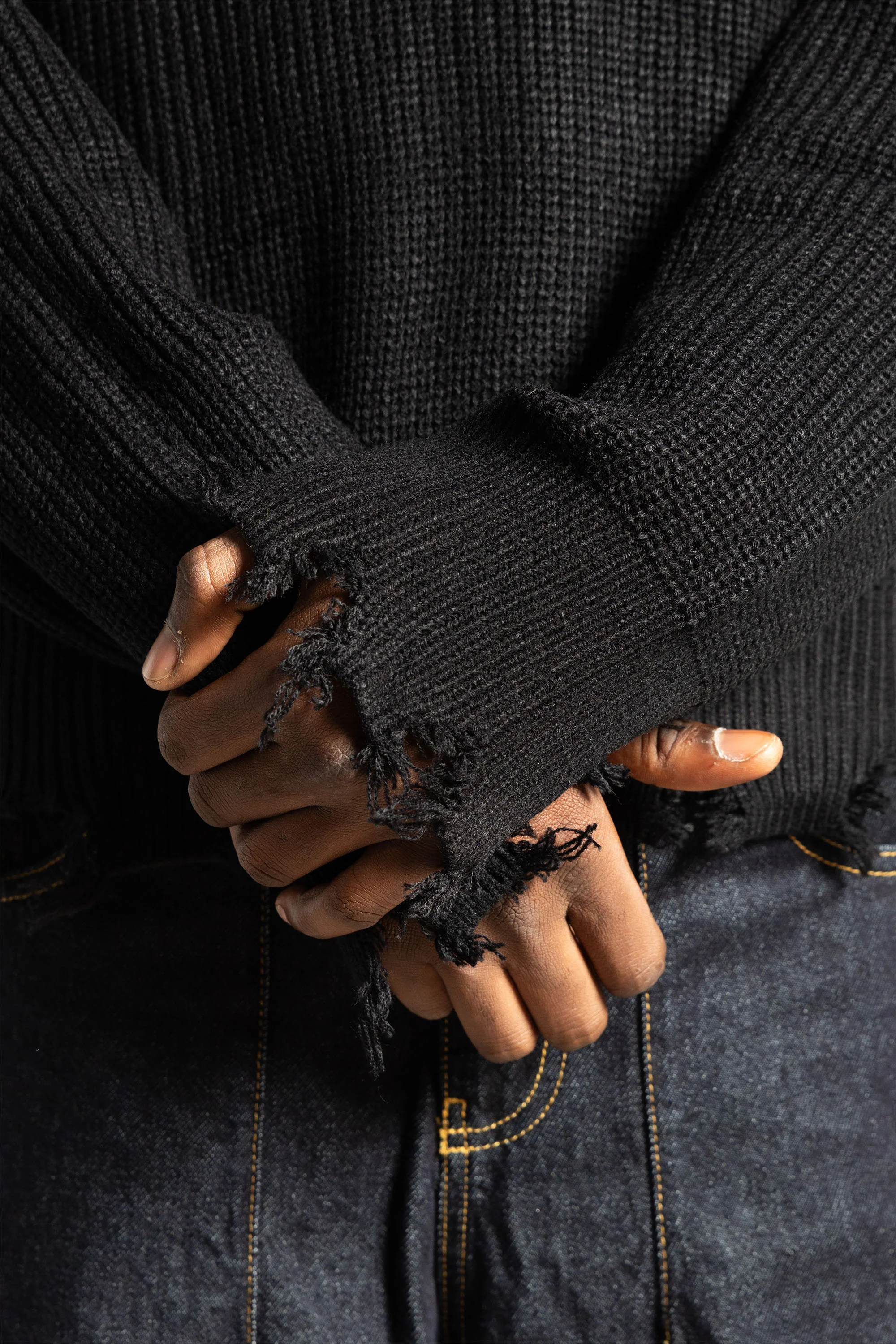 Knitwear "RUDEBOY LDN" Shoulder Logo Black - Image 13