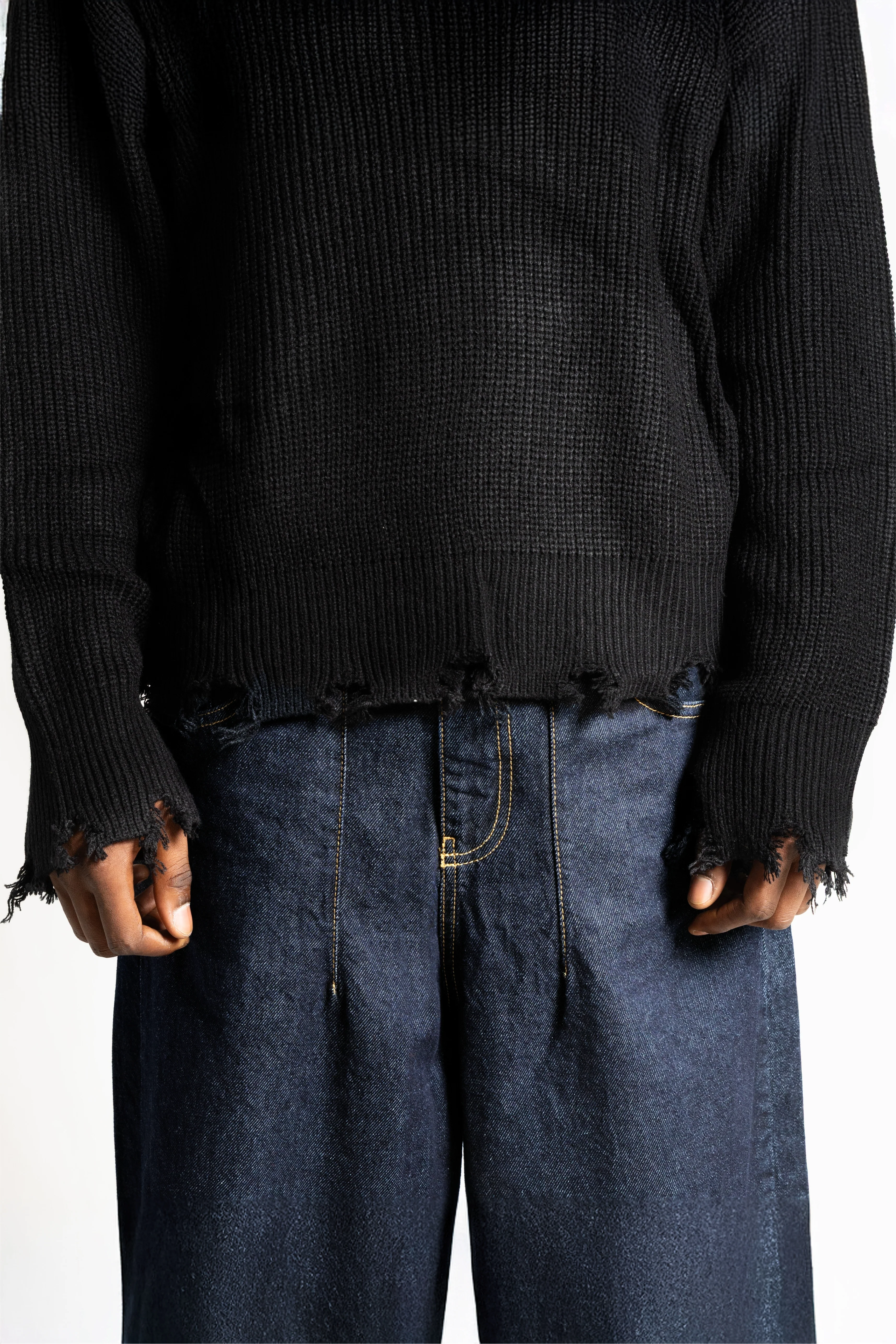 Knitwear "RUDEBOY LDN" Shoulder Logo Black - Image 15