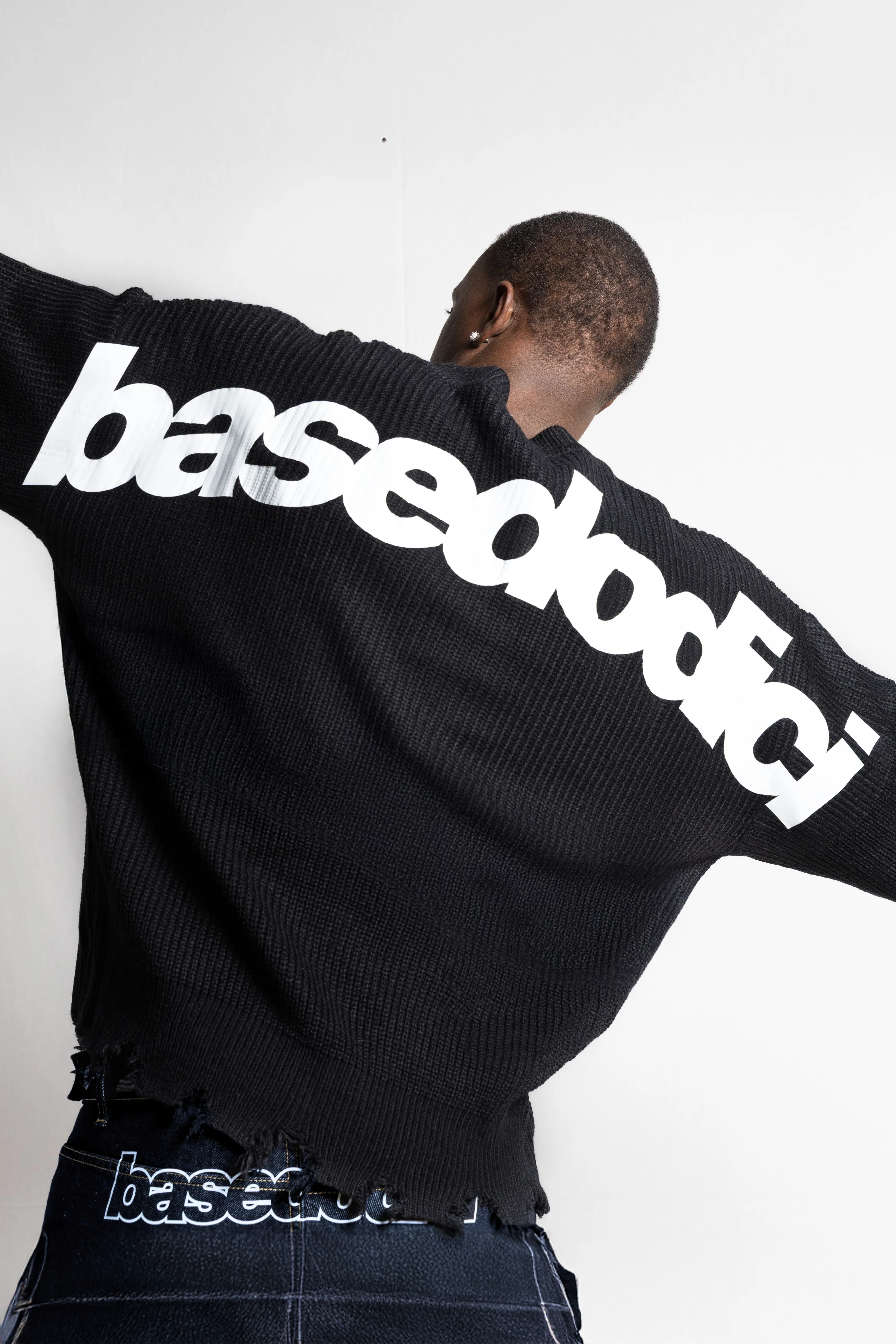 Knitwear "RUDEBOY LDN" Shoulder Logo Black - Image 7