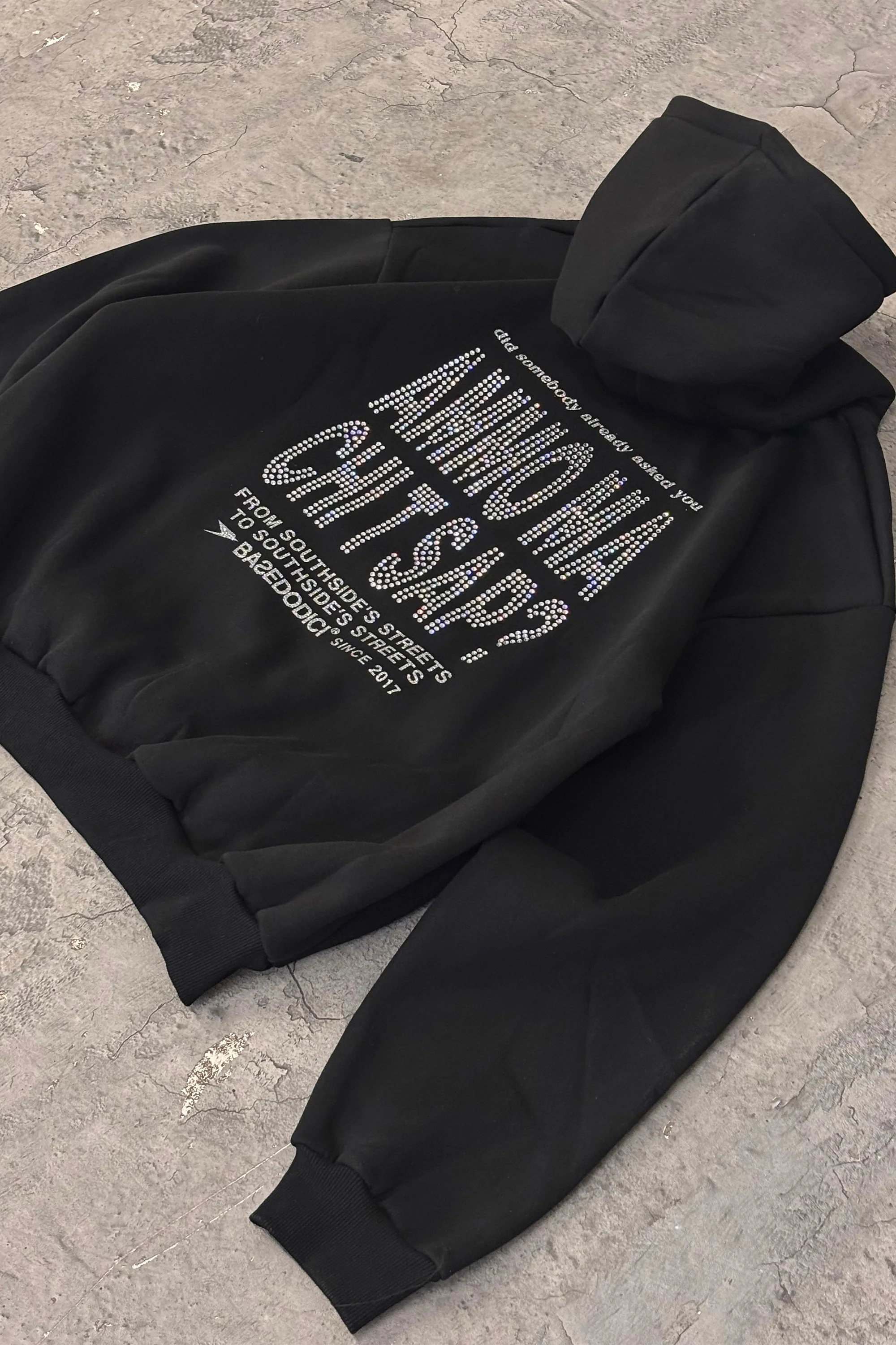 LIMITED EDITION - Hoodie "AMMO" CHI'T'SAP Black/Strass - Image 10