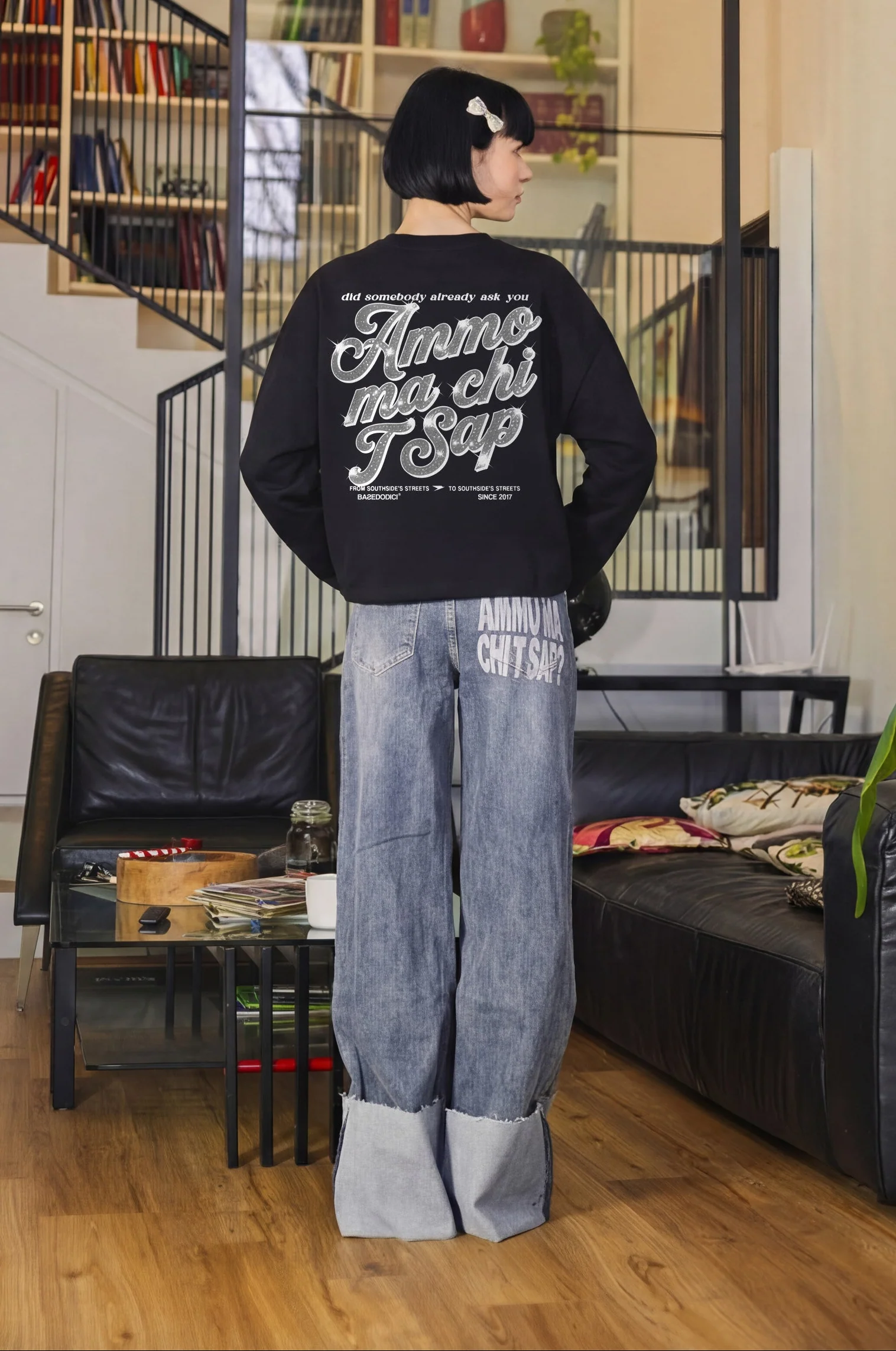 Longsleeve "AMMO" CHI'T'SAP Black/GlitterItalic - Image 4