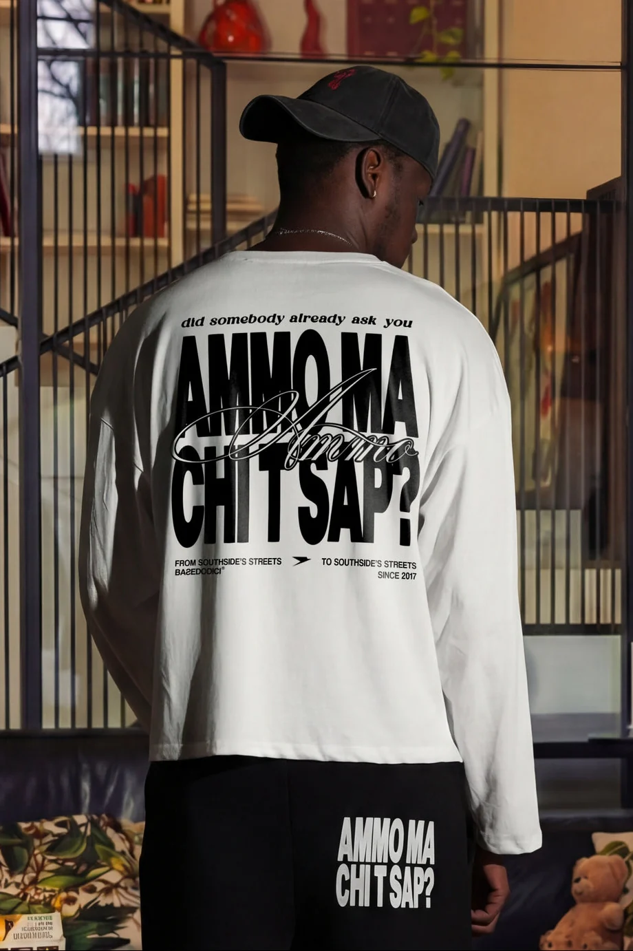Longsleeve "AMMO" CHI'T'SAP White/BasicScript - Image 3