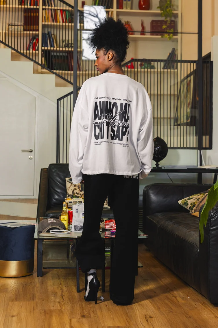 Longsleeve "AMMO" CHI'T'SAP White/BasicScript - Image 6