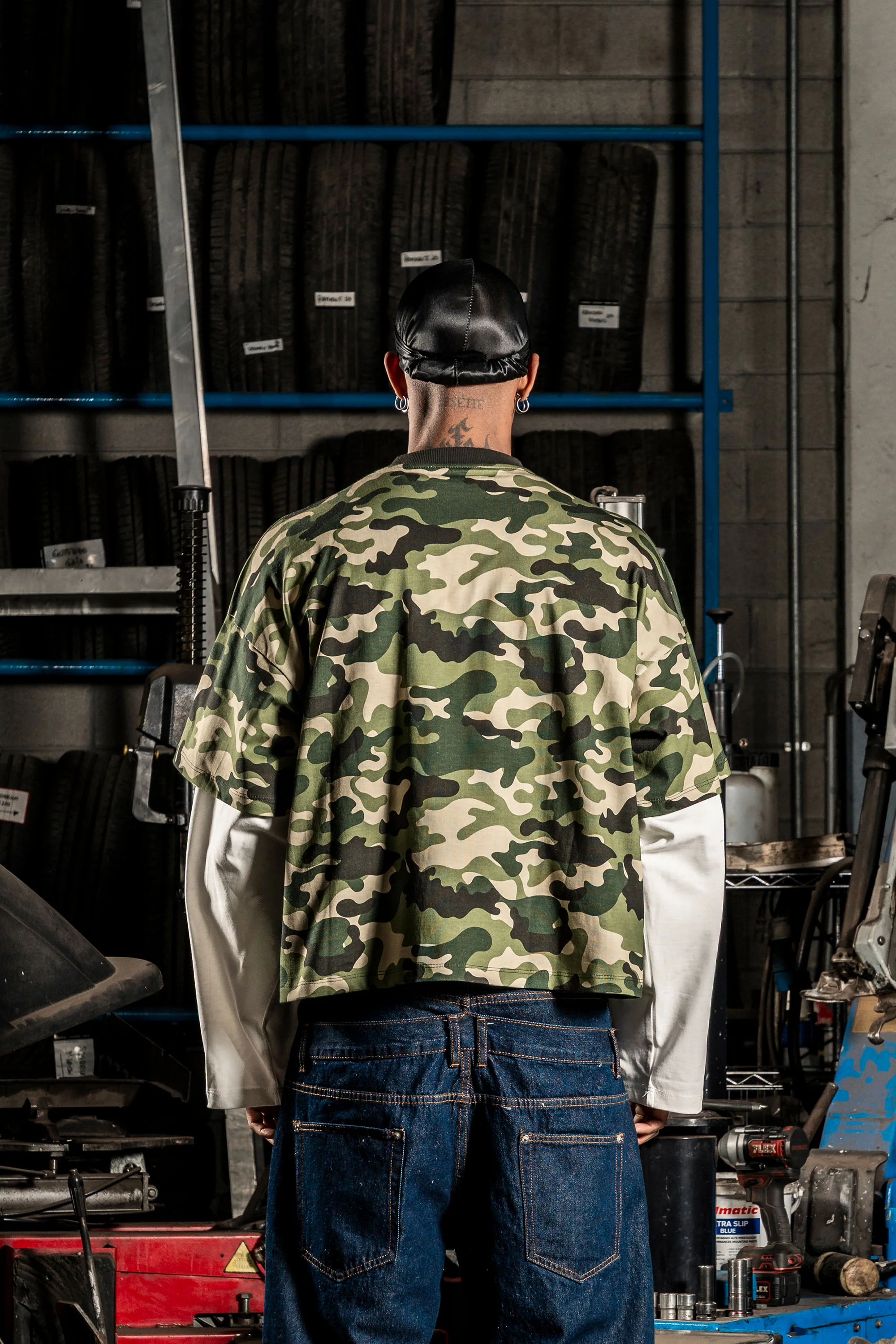 Longsleeve "DETROIT" Camo Green - Image 4