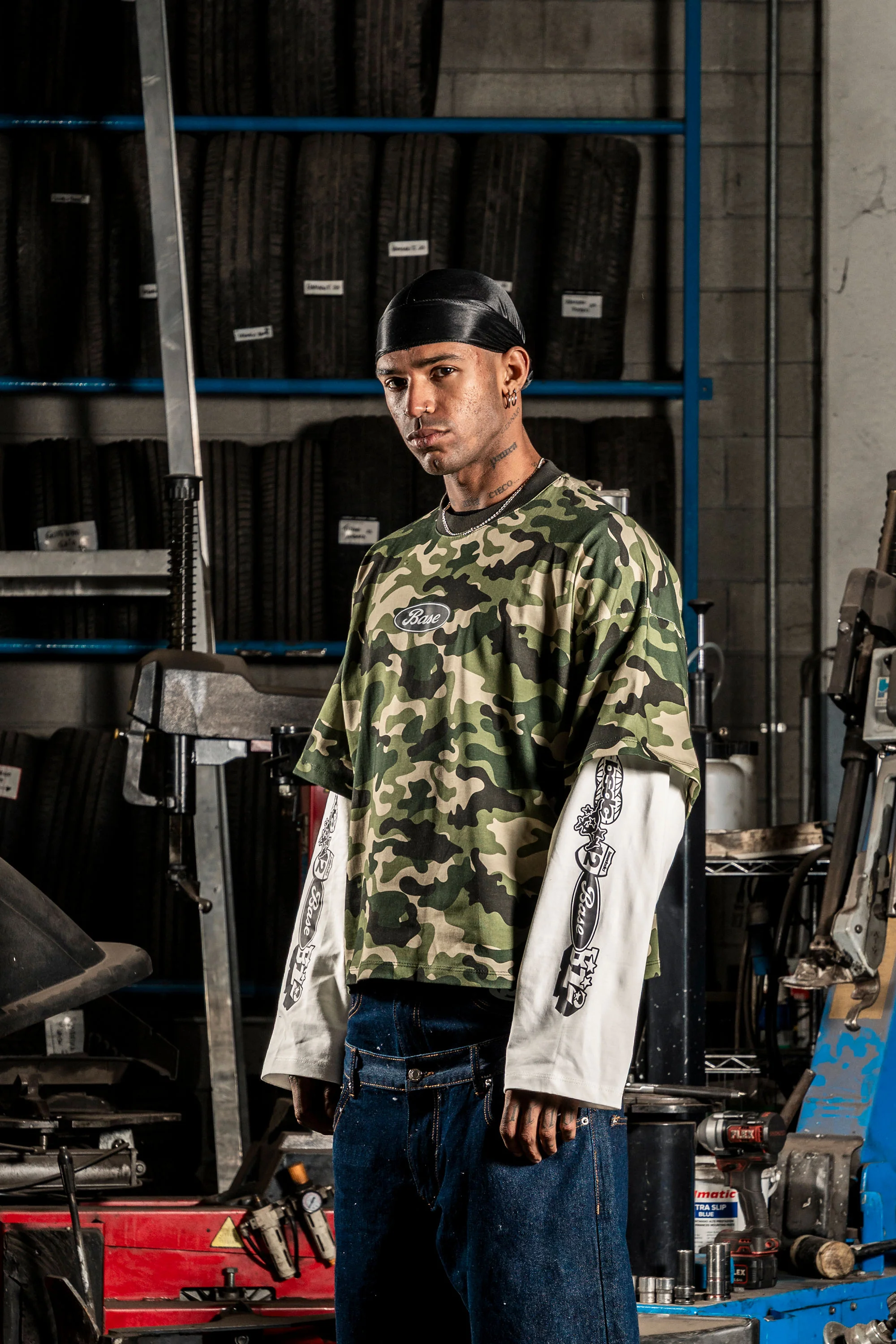 Longsleeve "DETROIT" Camo Green - Image 6