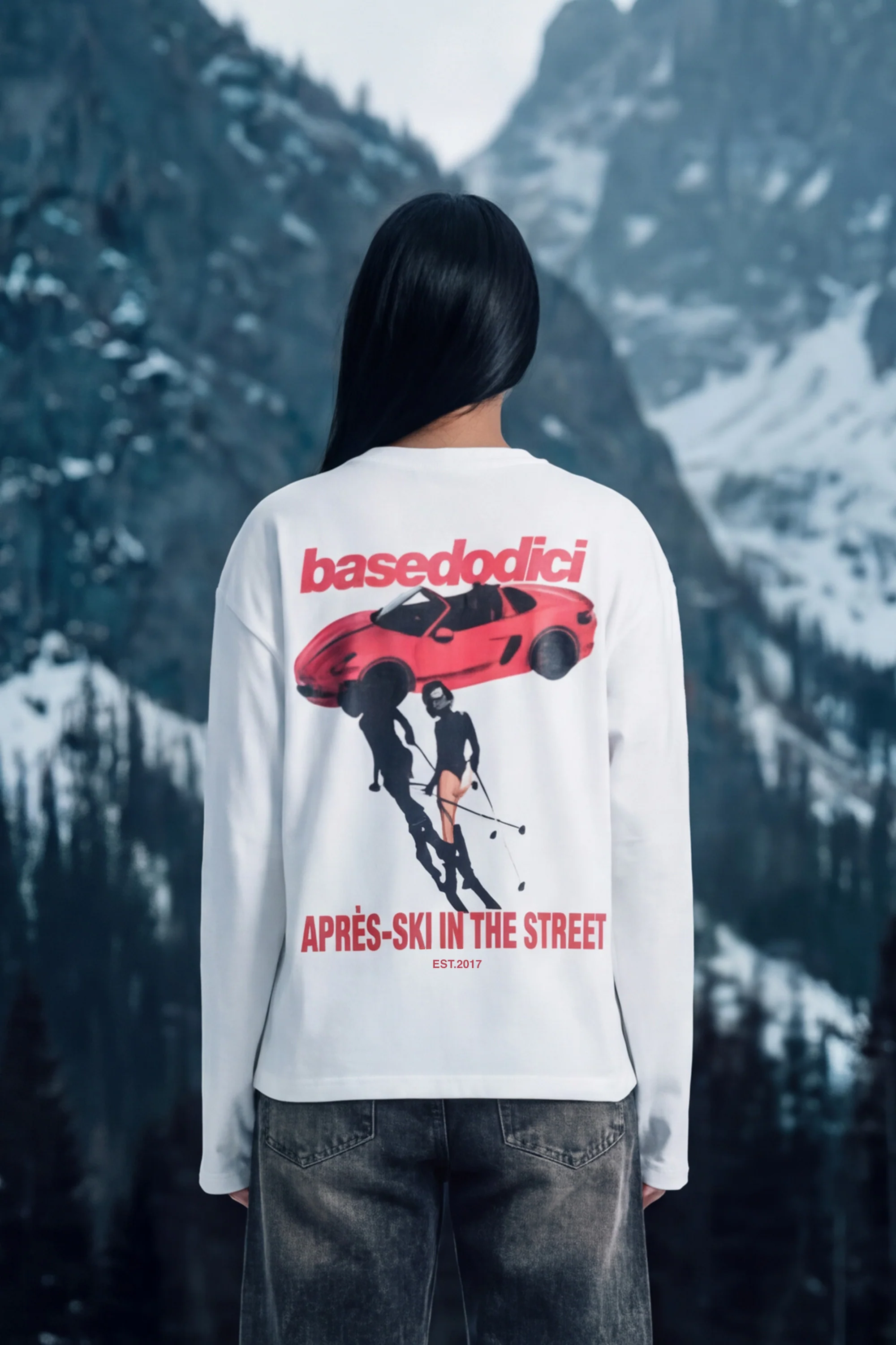 Longsleeve "DIRTY XMAS" Apres-Ski in the Street White - Image 5