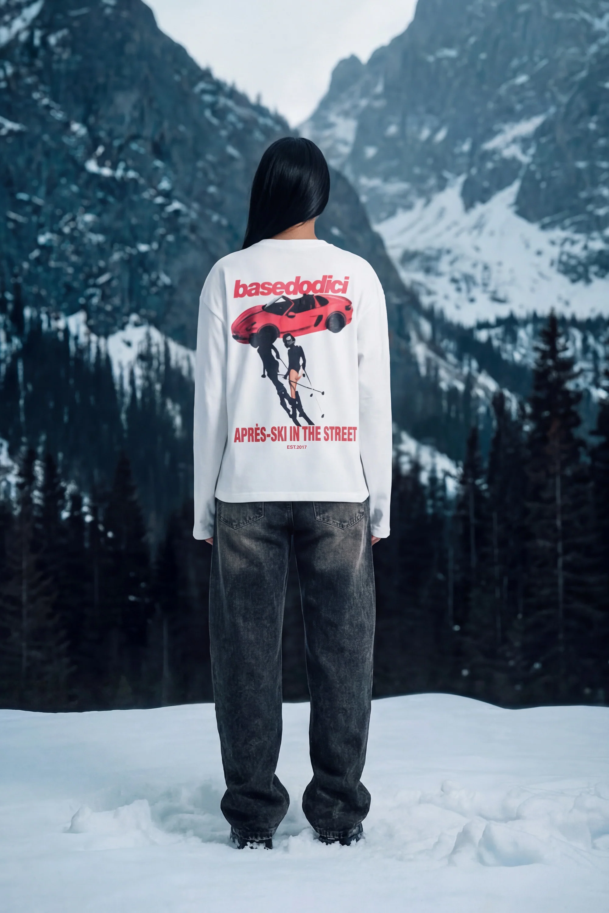 Longsleeve "DIRTY XMAS" Apres-Ski in the Street White - Image 6