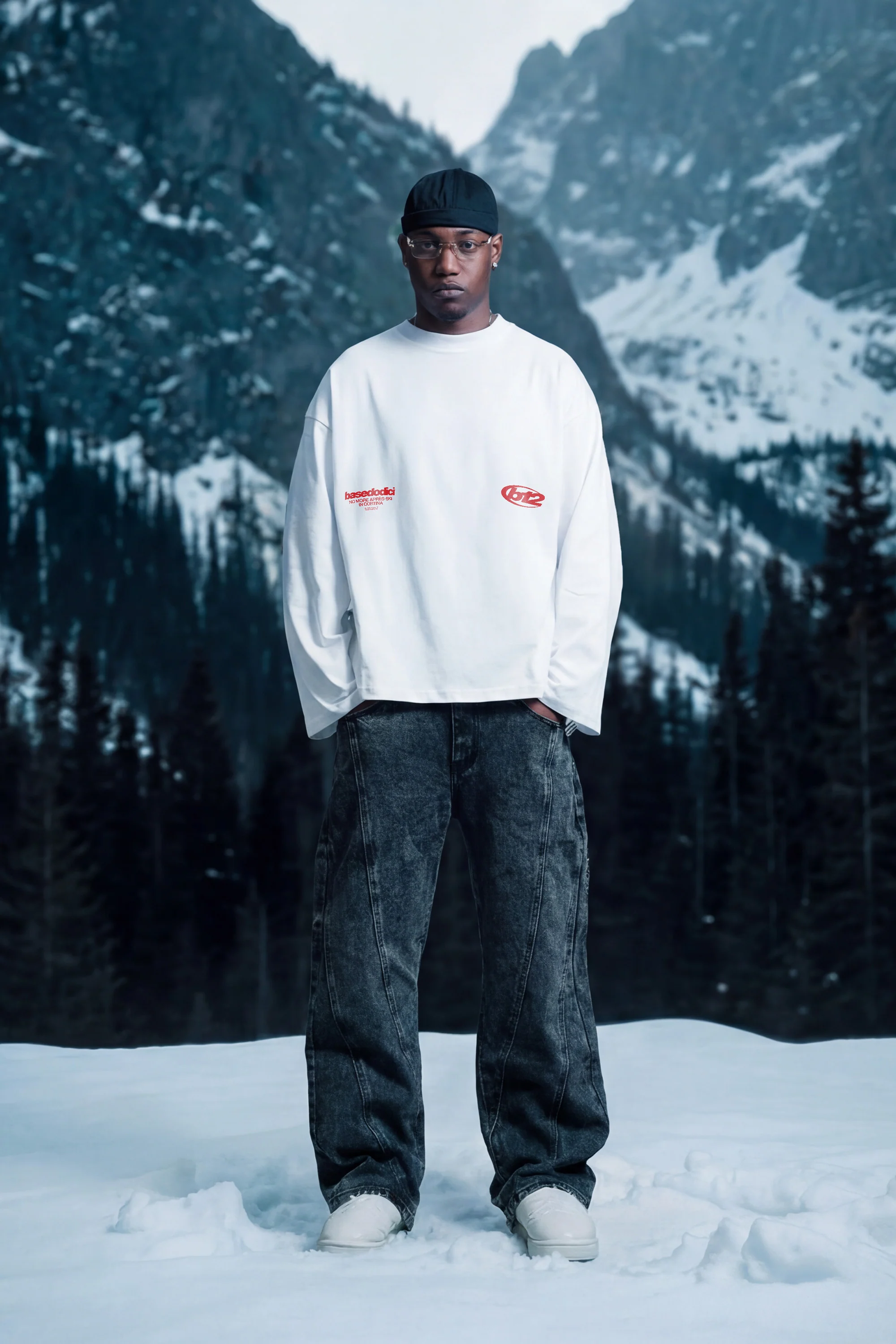 Longsleeve "DIRTY XMAS" Apres-Ski in the Street White - Image 7
