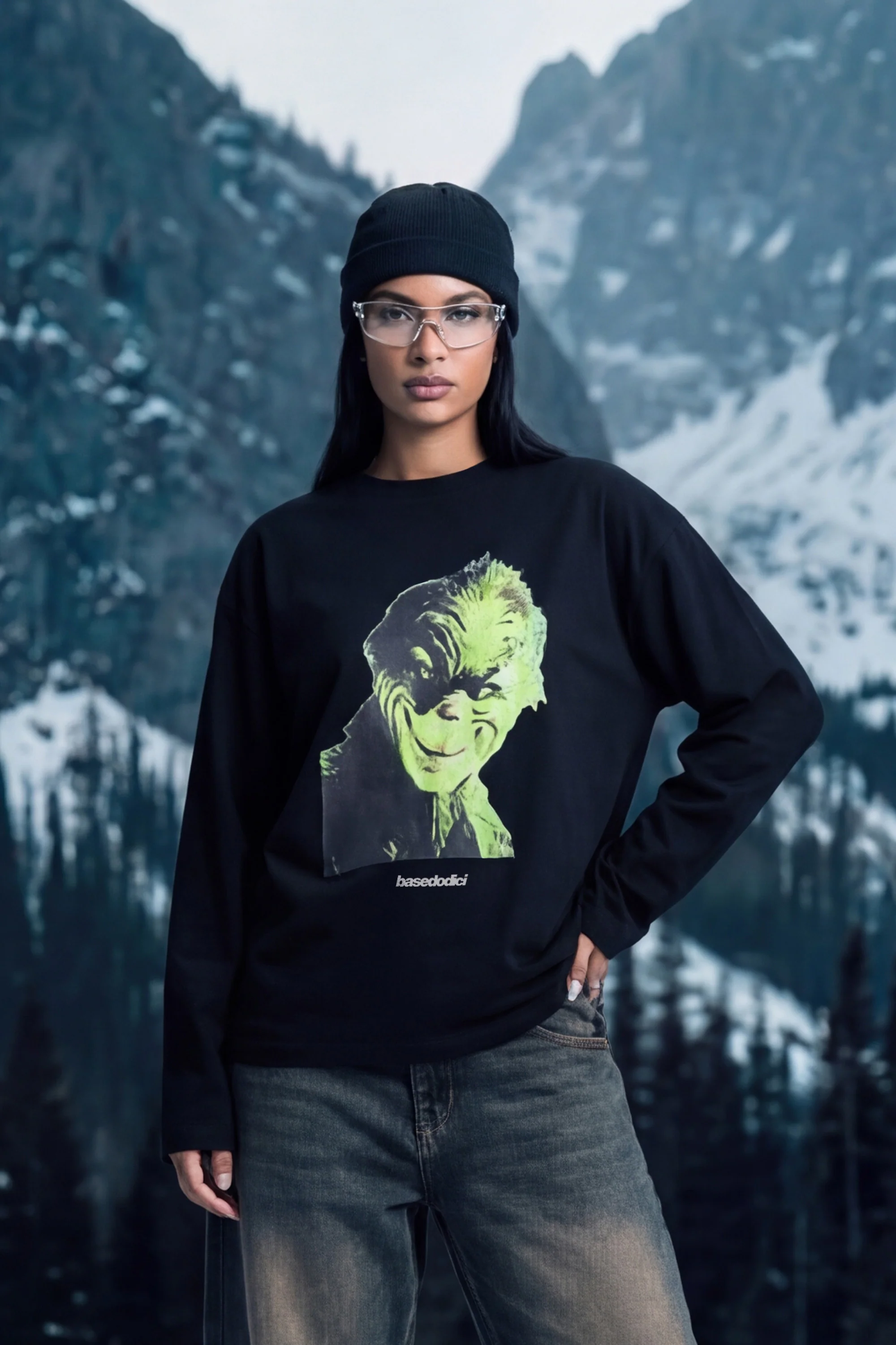 Longsleeve "DIRTY XMAS" Gr*nch Black - Image 3