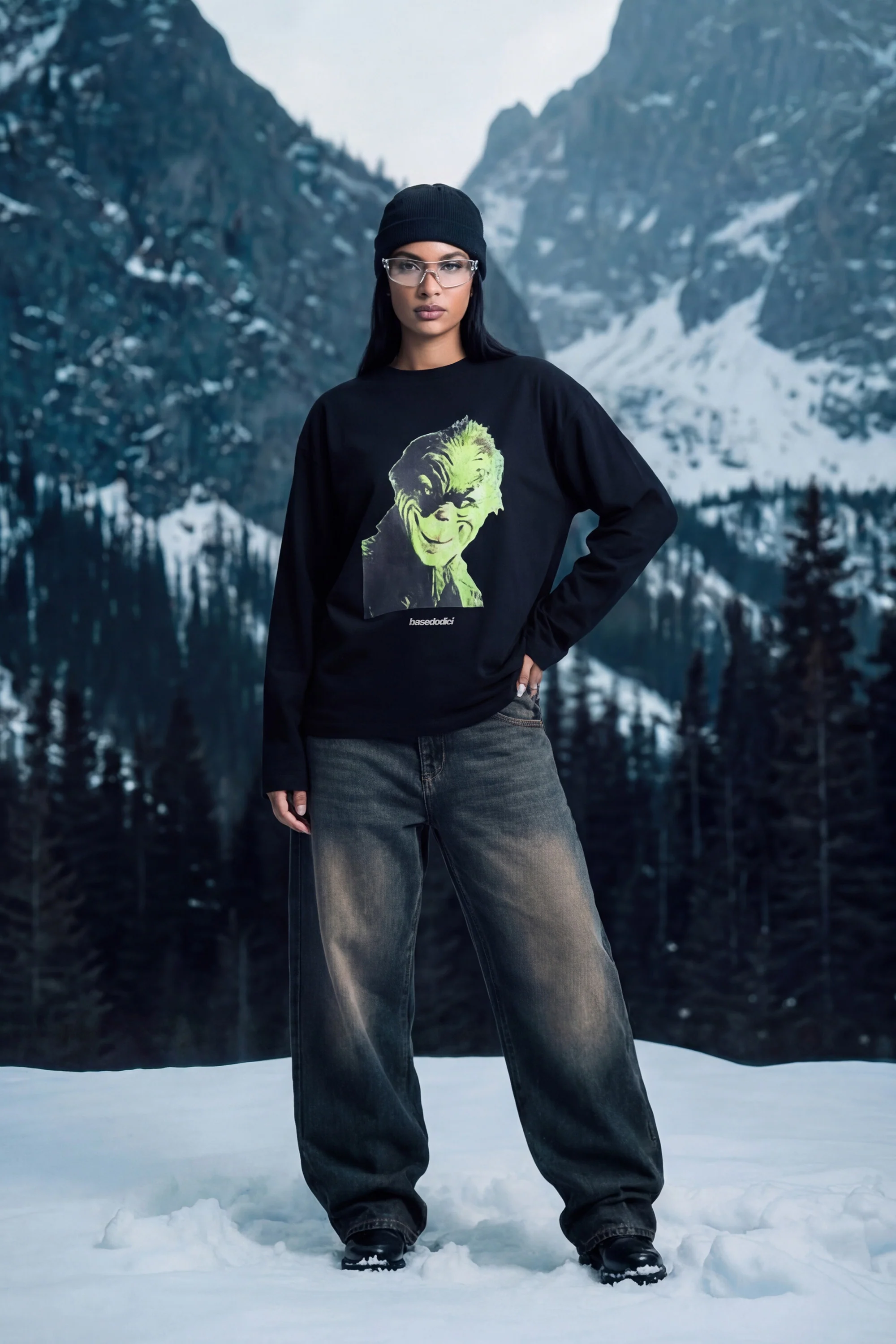 Longsleeve "DIRTY XMAS" Gr*nch Black - Image 5
