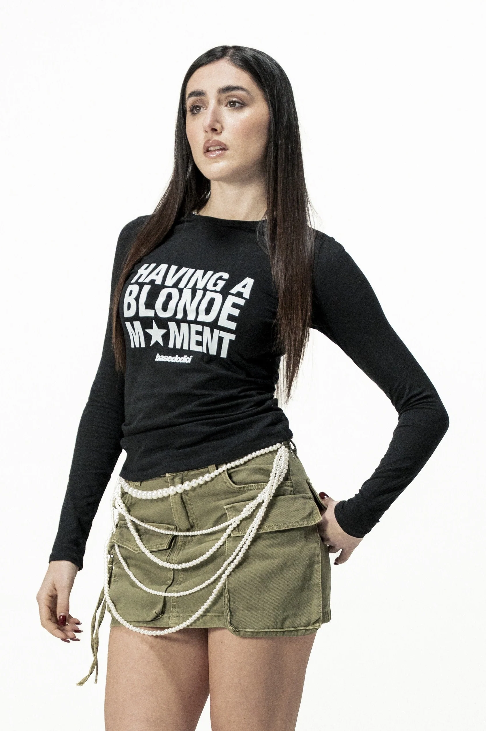 Longsleeve "DIVA" Blonde Black - Image 4
