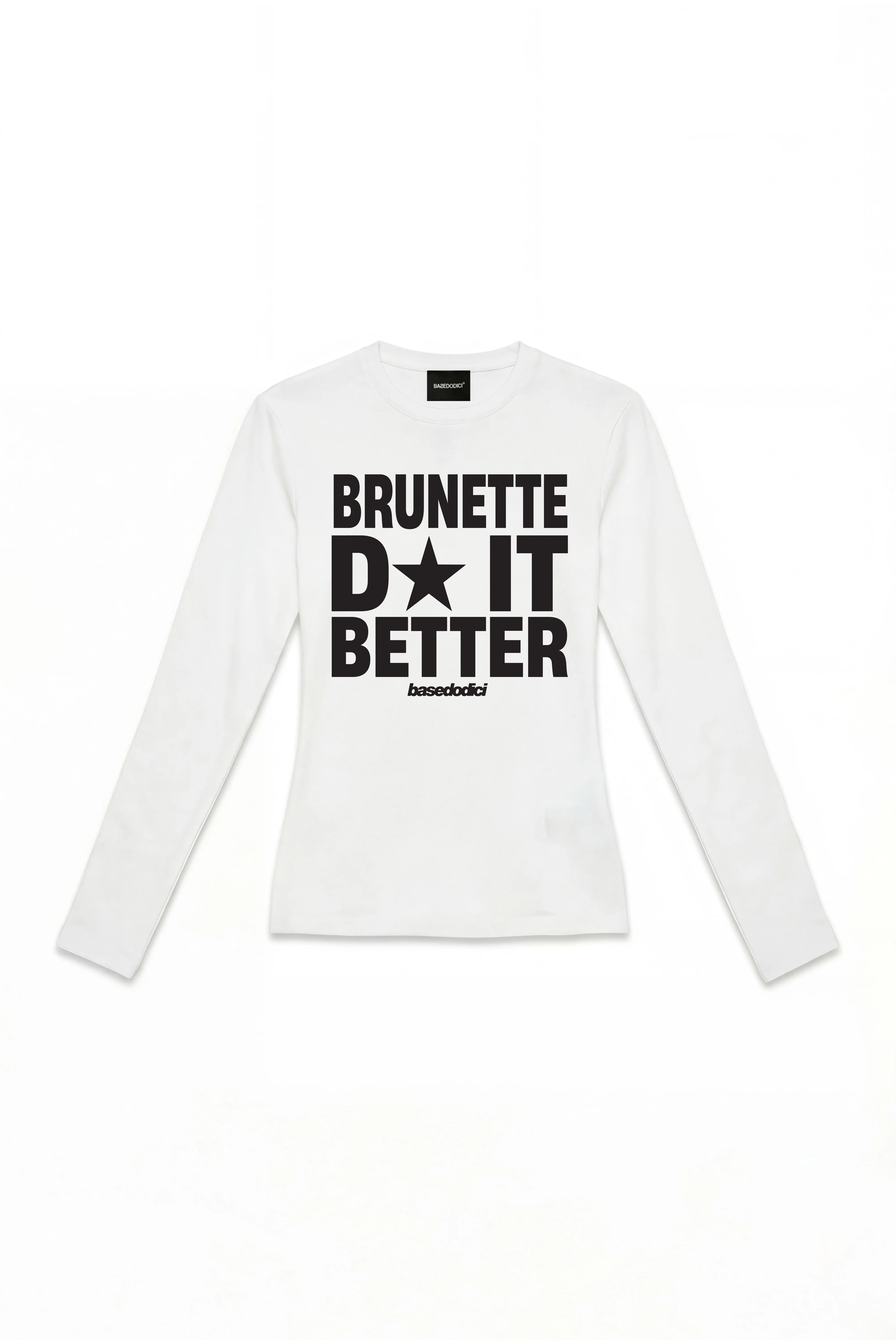 Longsleeve "DIVA" Brunette White