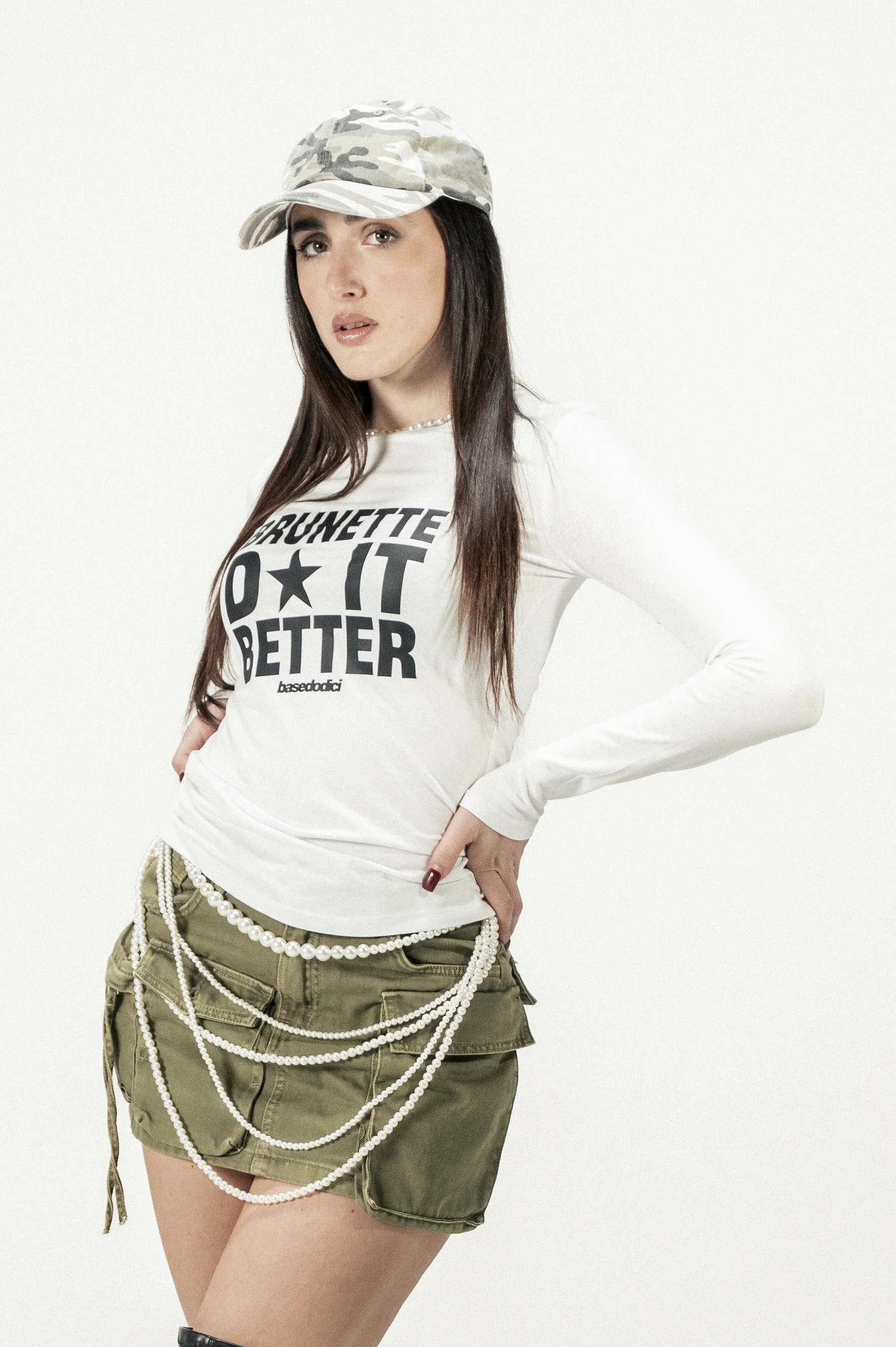 Longsleeve "DIVA" Brunette White - Image 7