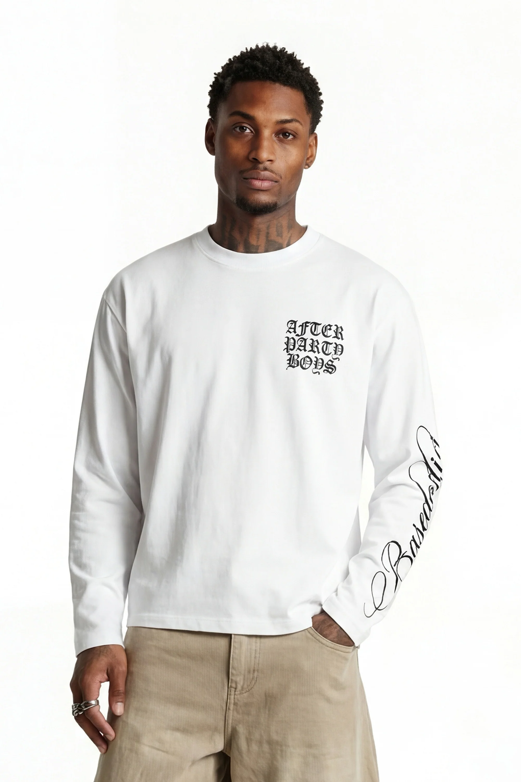 Longsleeve "FOR DREAMERS" AfterParty White - Image 3
