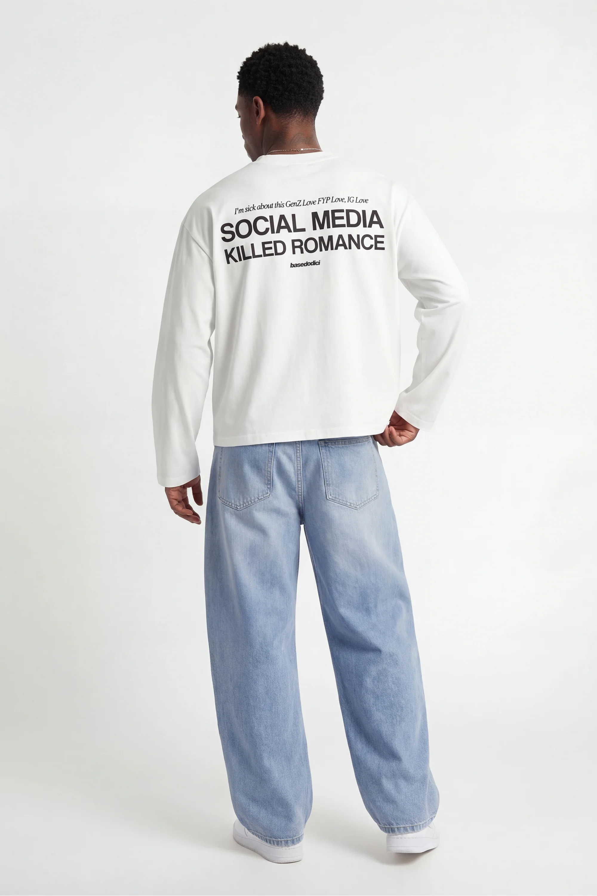 Longsleeve "KILLED ROMANCE" White/Black - Image 5