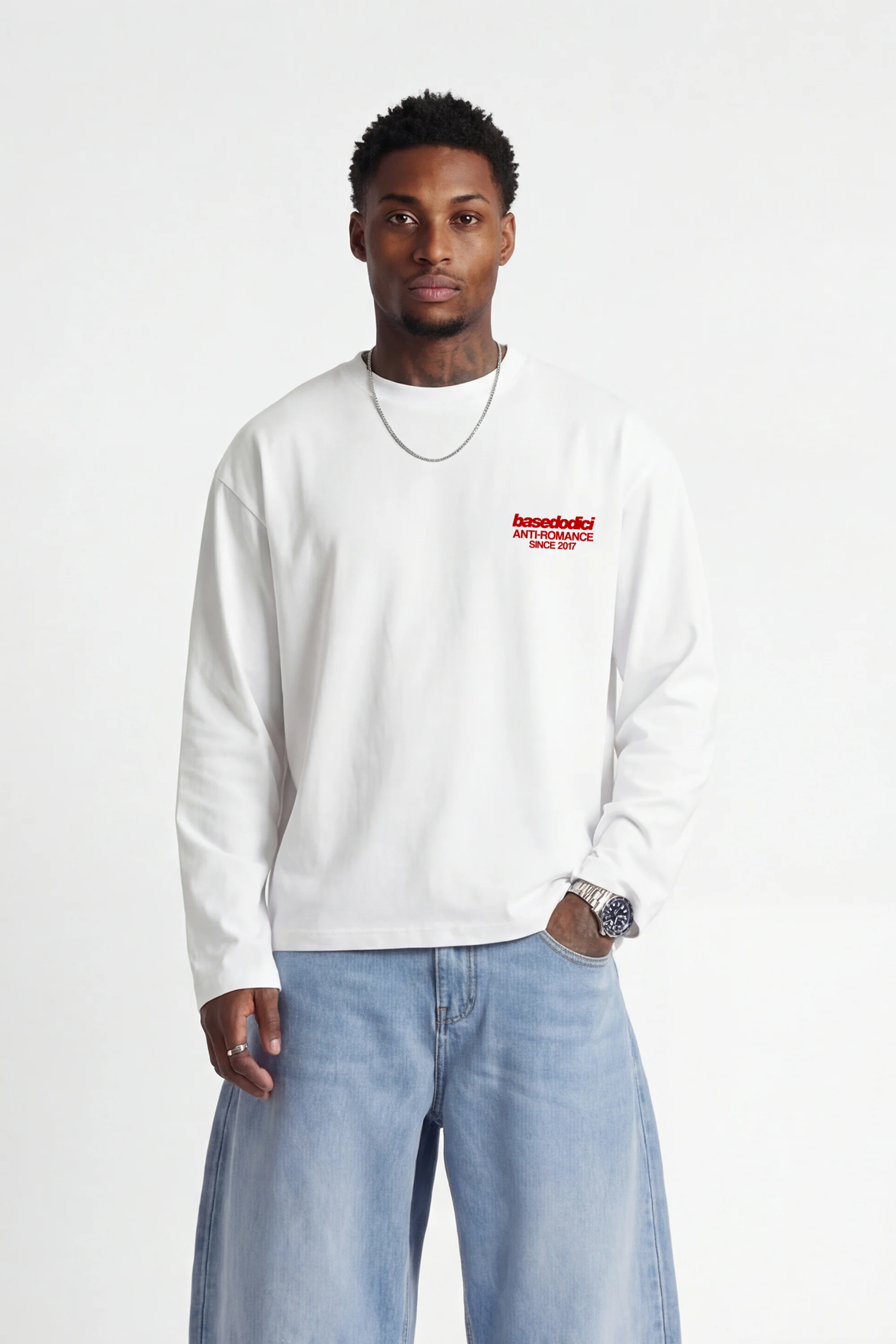 Longsleeve "KILLED ROMANCE" White/Red - Image 3