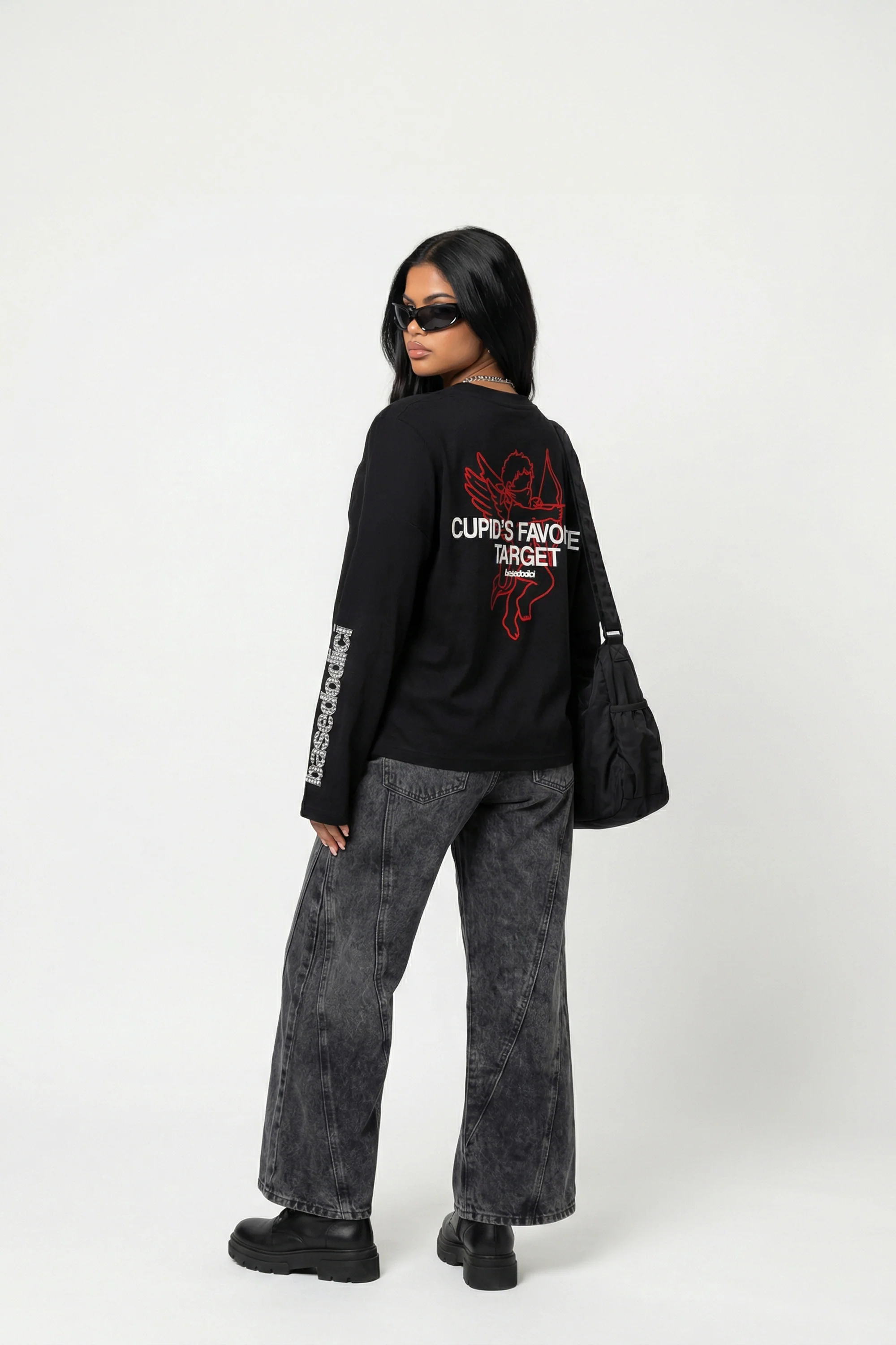 Longsleeve "VALENTINE" Cupid Black - Image 3