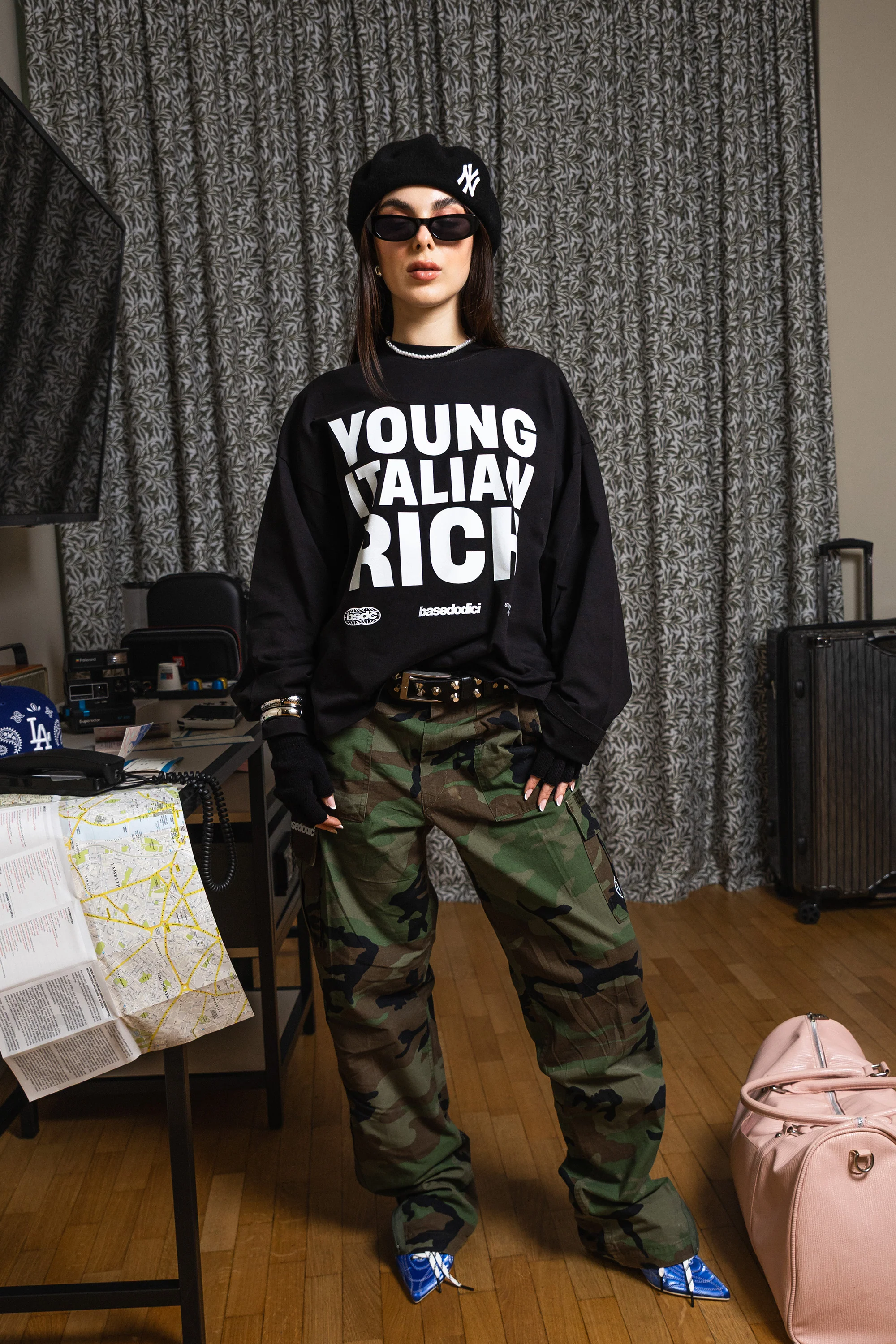 Longsleeve "WORLD TOUR" Italian Rich Black - Image 3