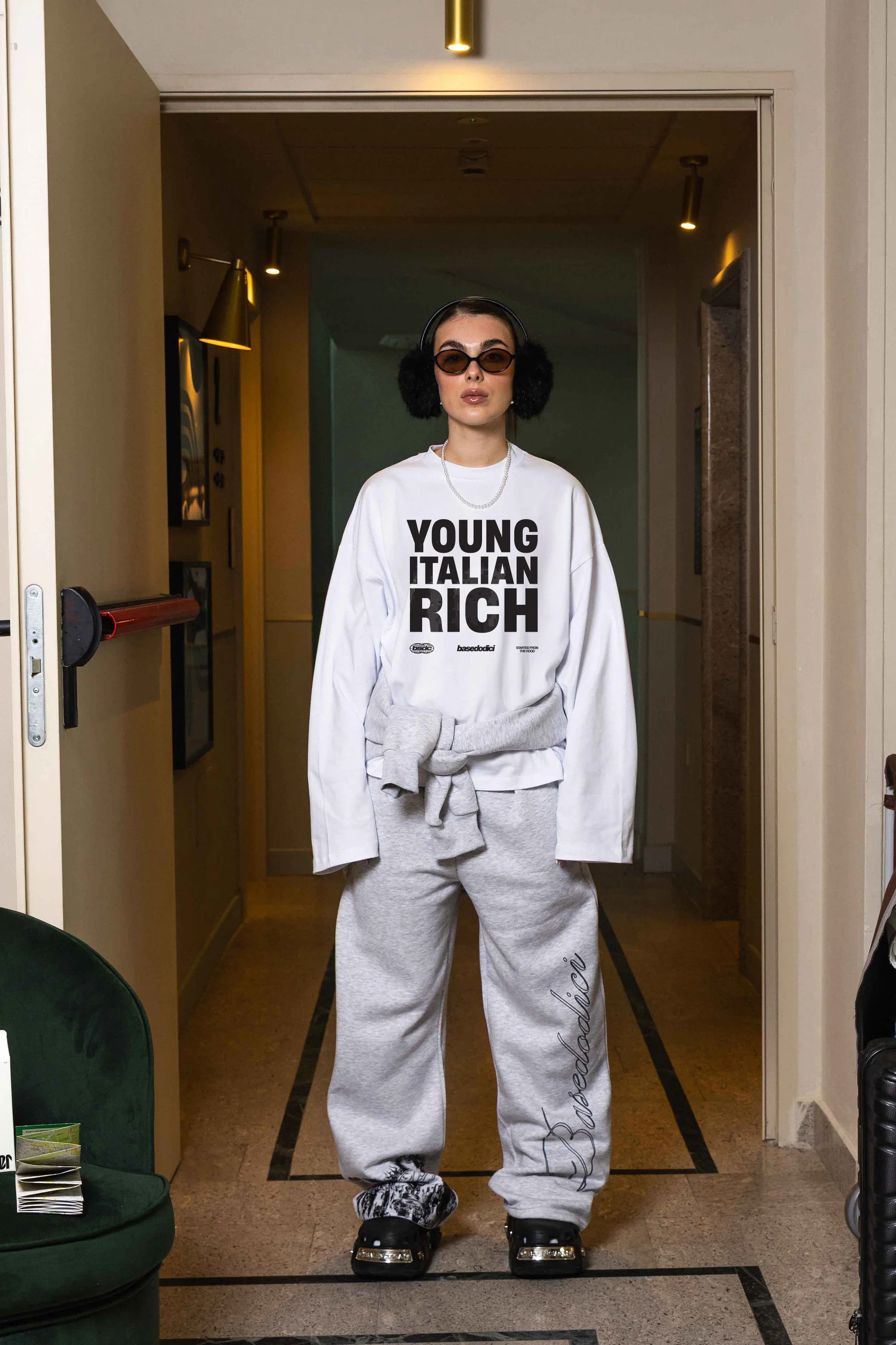 Longsleeve "WORLD TOUR" Italian Rich White - Image 3