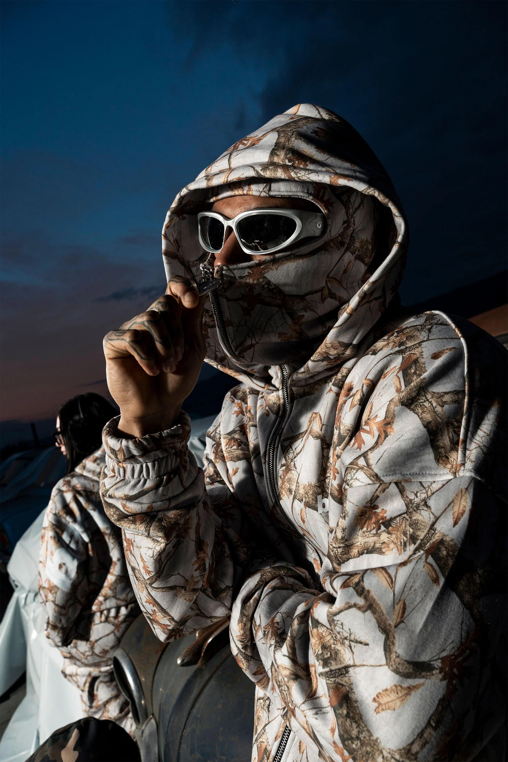 Balaclava Full Zip "DETROIT" Forest Grey - Image 3