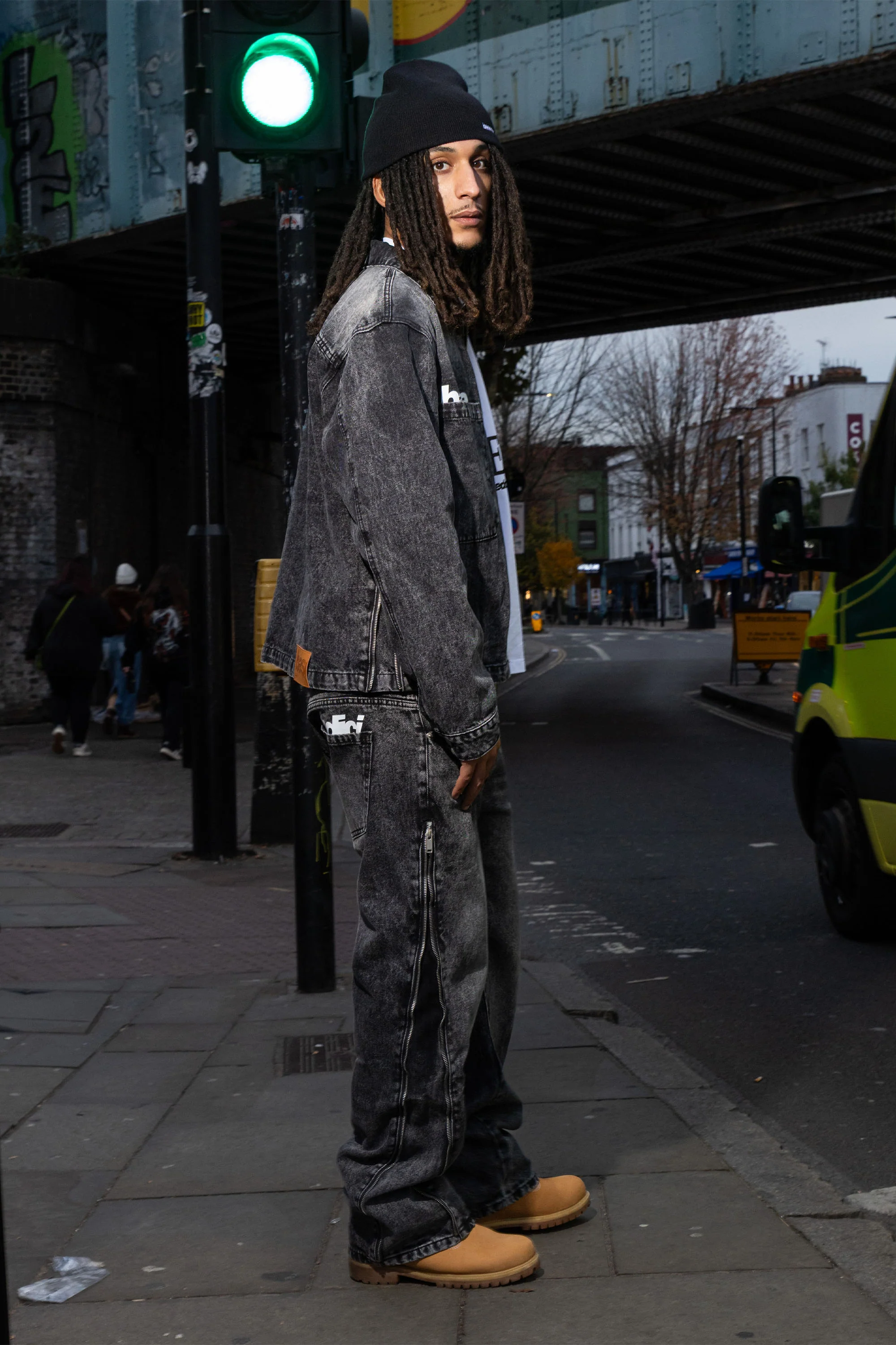 Work Jacket "RUDEBOY LDN" Stone Washed - Image 5