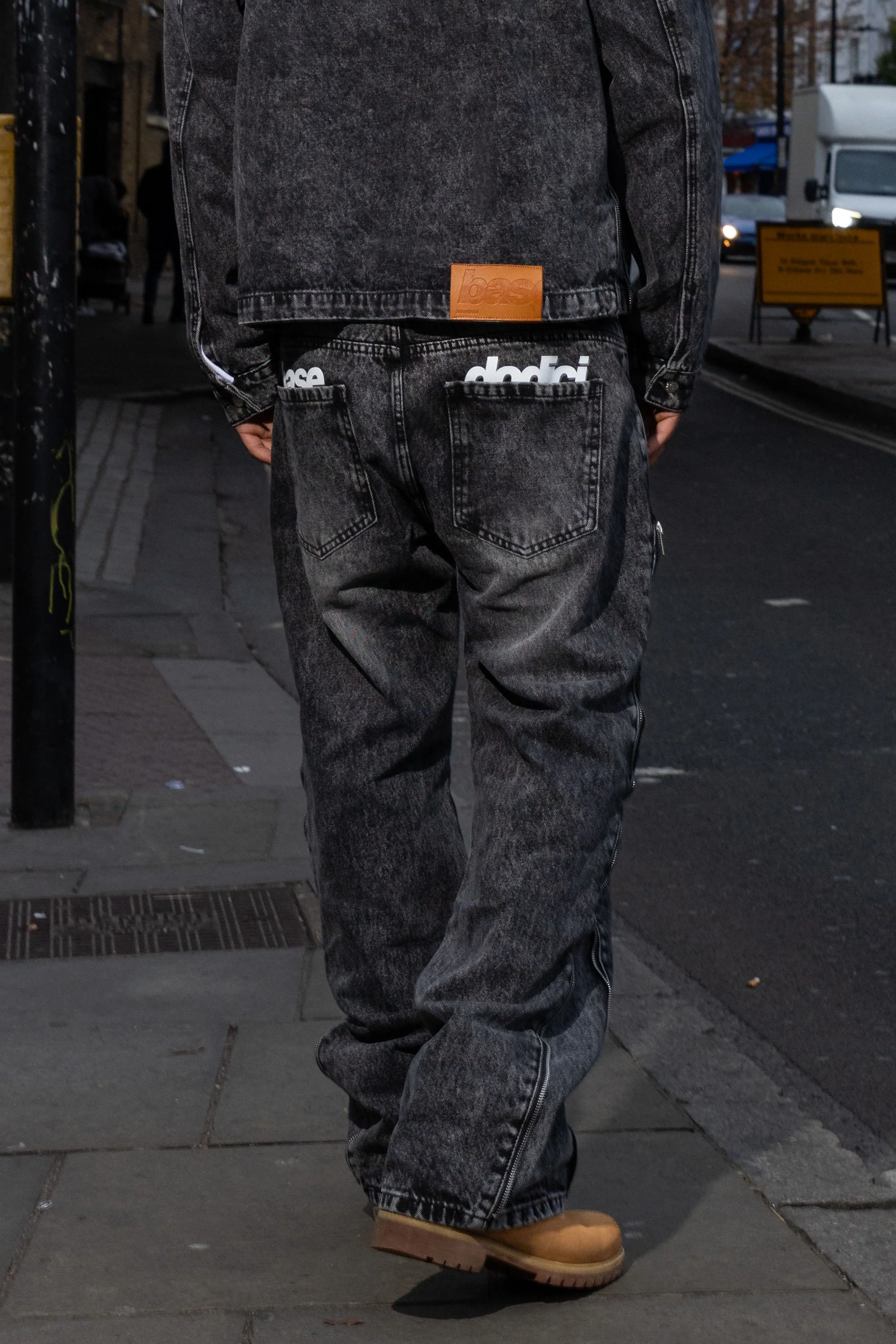 Look "RUDEBOY LDN" Side Zip Stone Washed - Image 6