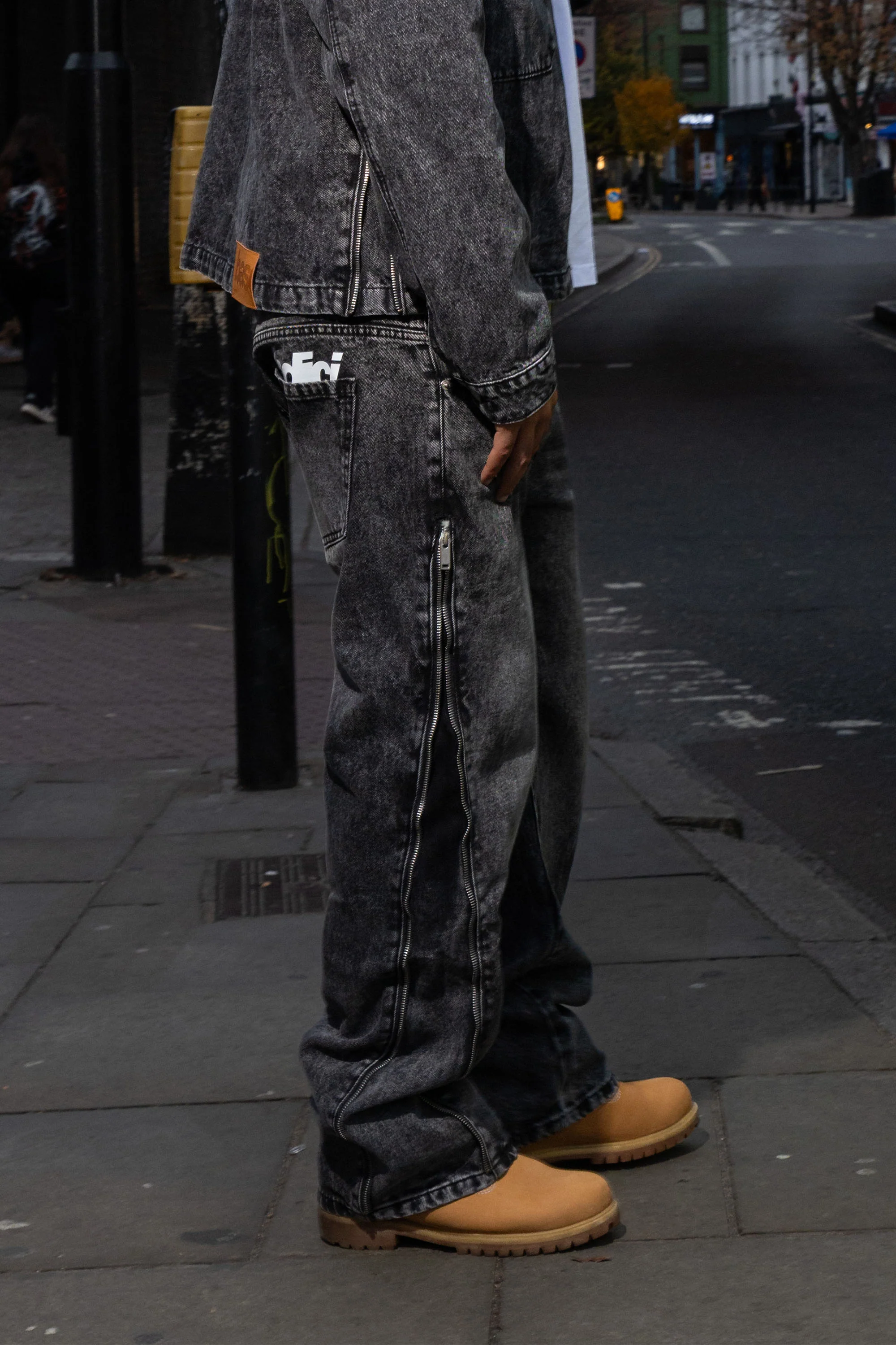 Look "RUDEBOY LDN" Side Zip Stone Washed - Image 8