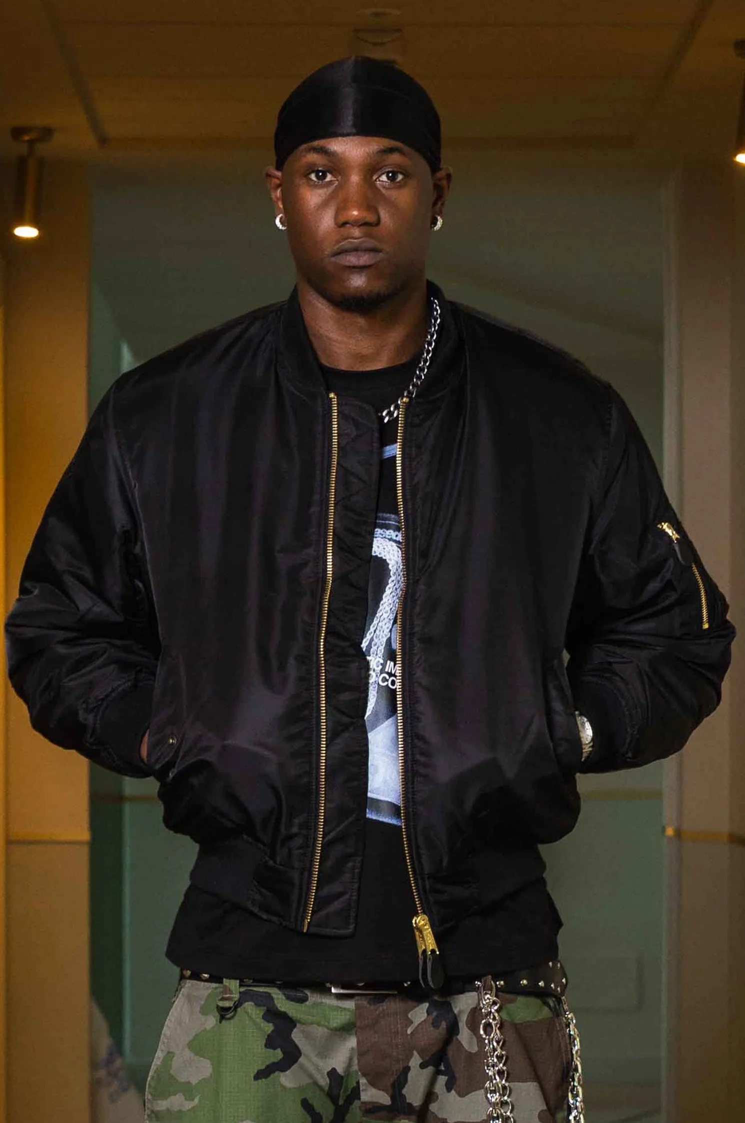 Bomber Jacket "WORLD TOUR" Black - Image 3