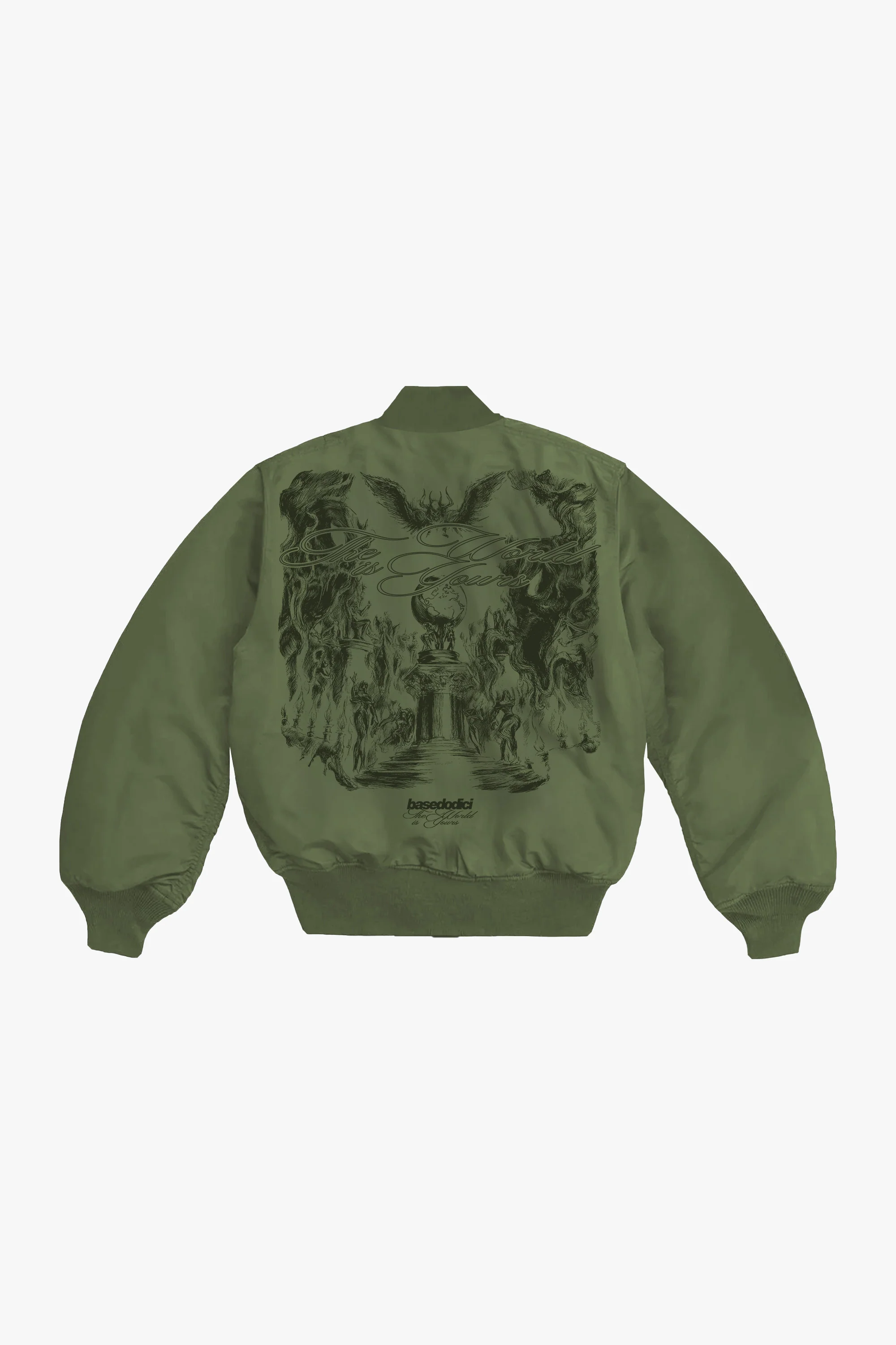 Bomber Jacket "WORLD TOUR" Military Green