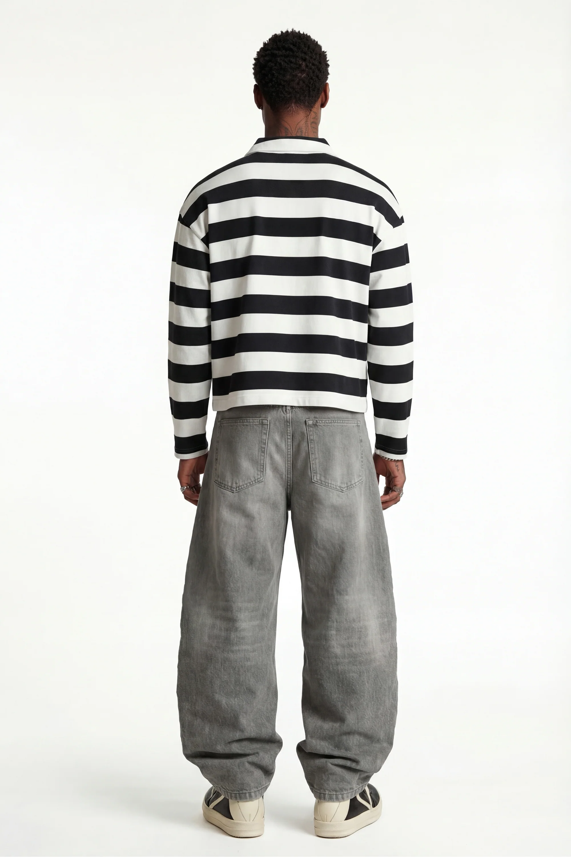 Polo Longsleeve "FOR DREAMERS" Rudeboy Stripe Black - Image 6