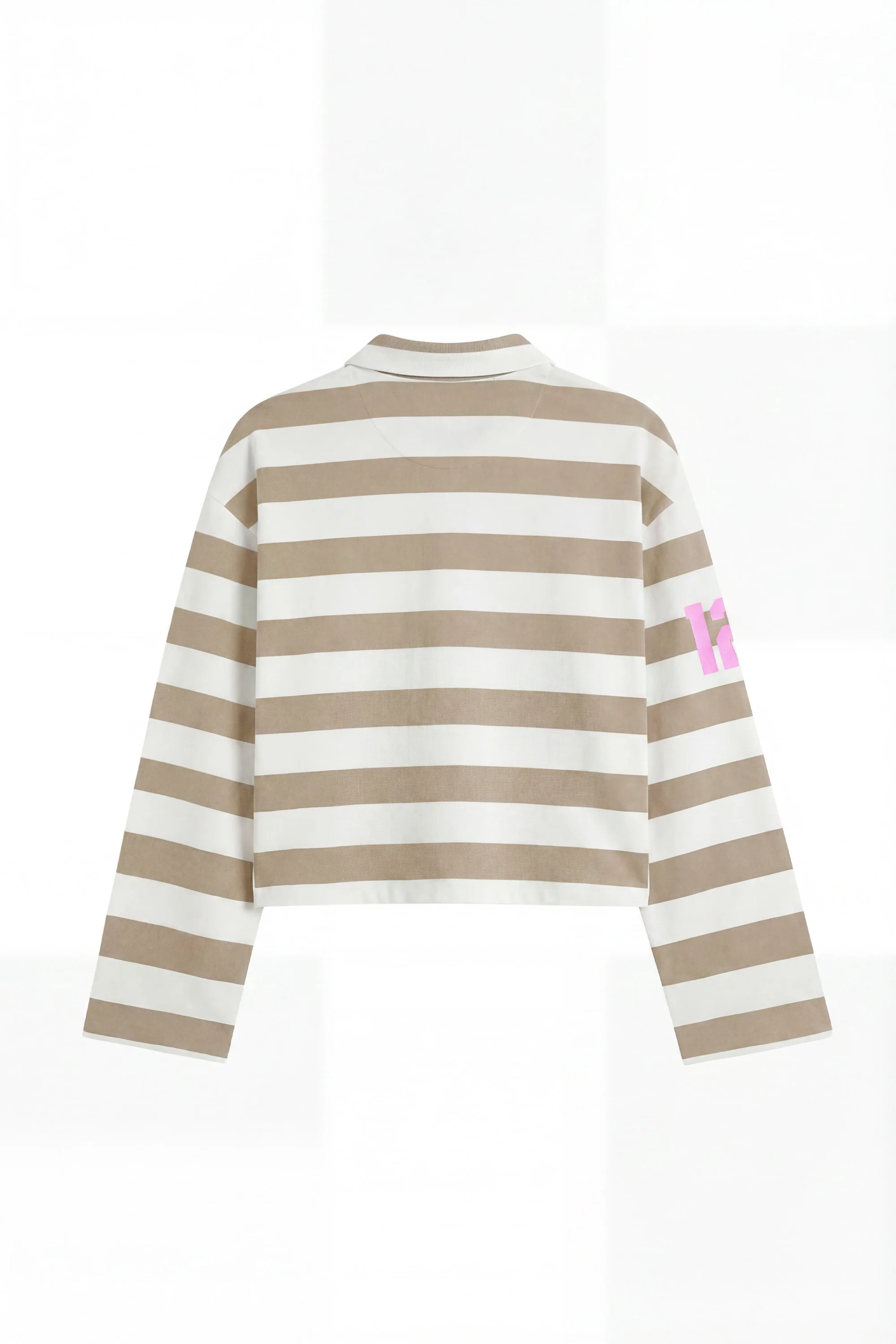 Polo Longsleeve "FOR DREAMERS" Rudeboy Stripe Beige - Image 5