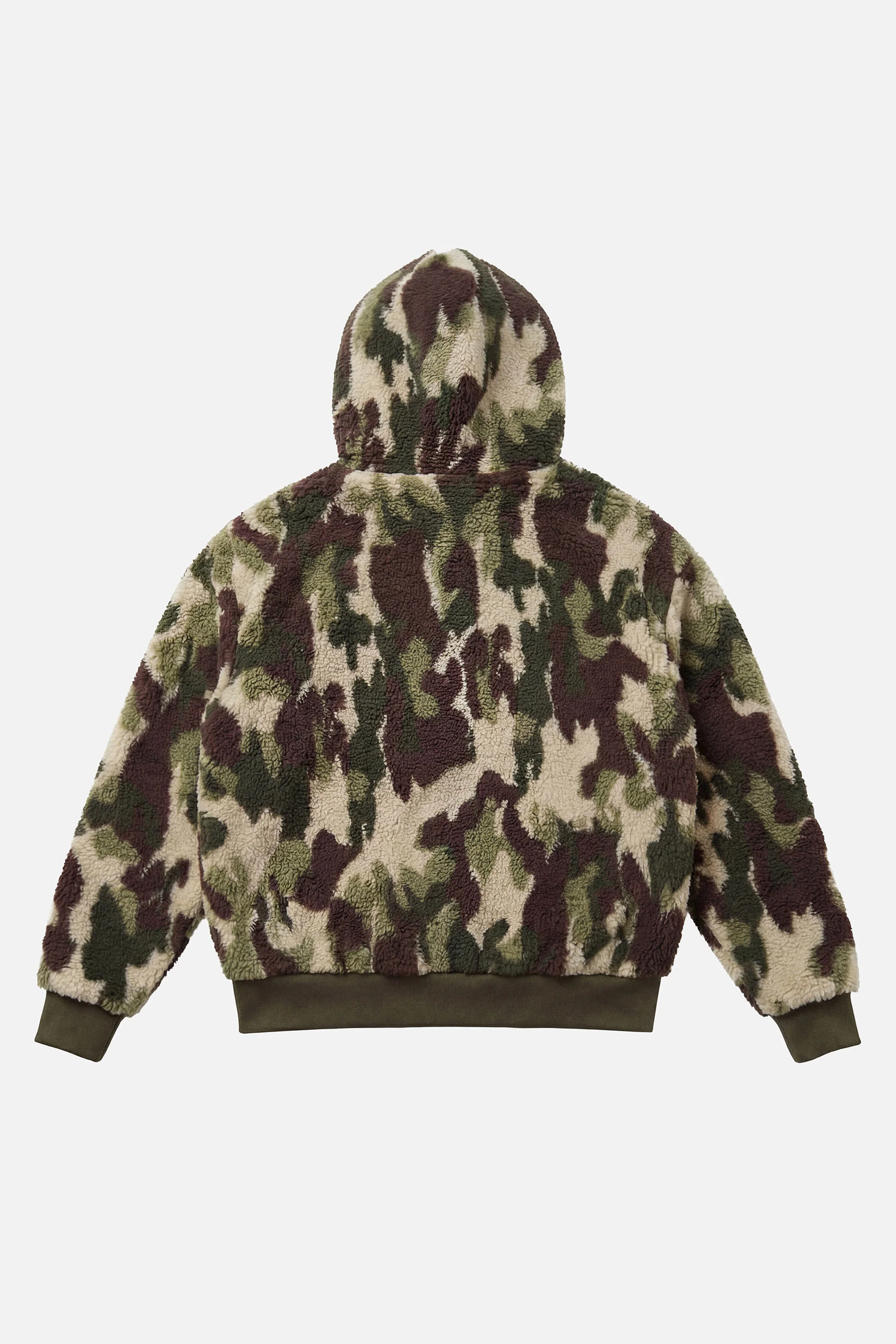 Sherpa Zip Jacket "DETROIT" Camo Green - Image 4