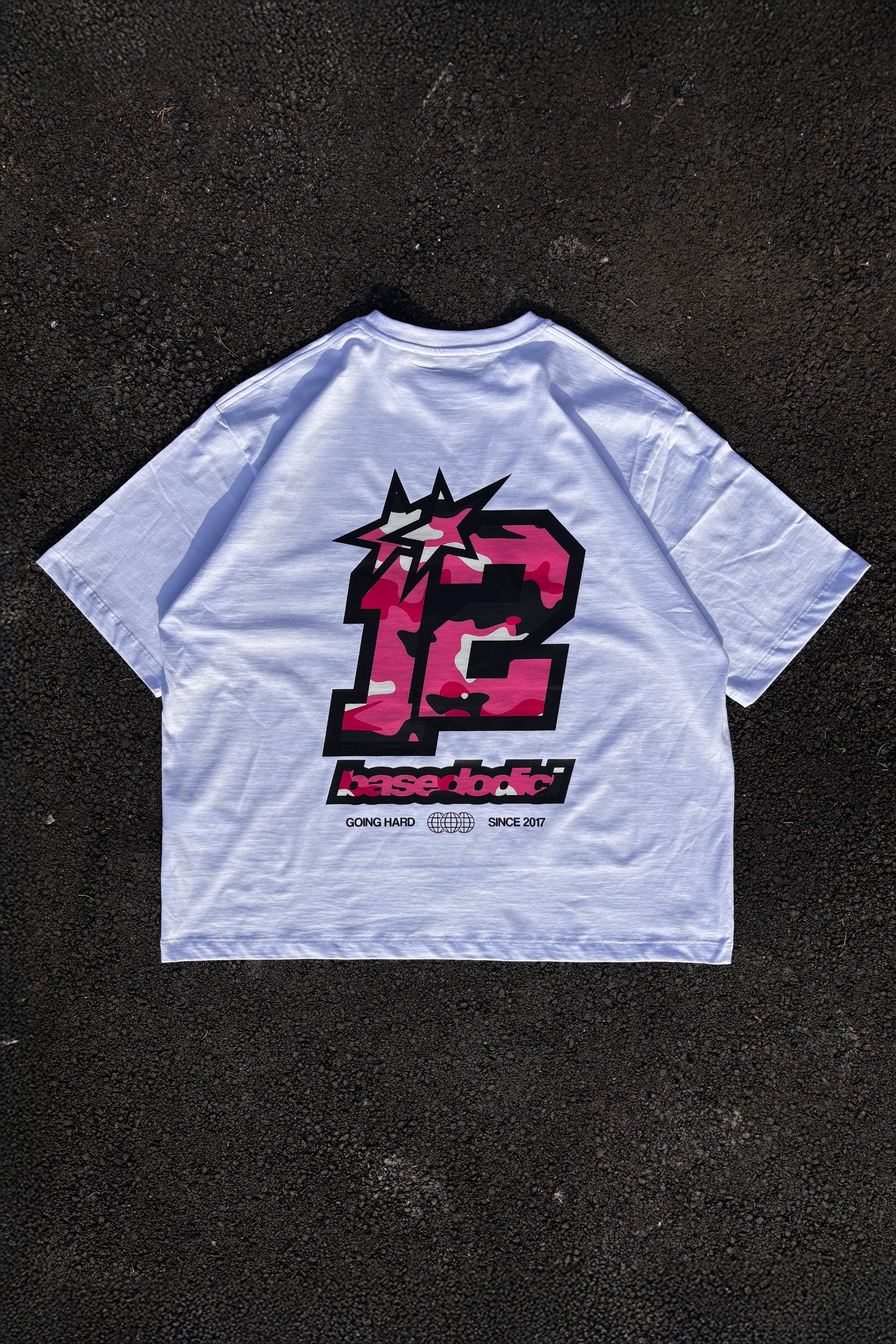 T-Shirt "4PLAYERS" Back 12 White/CamoPink - Image 3