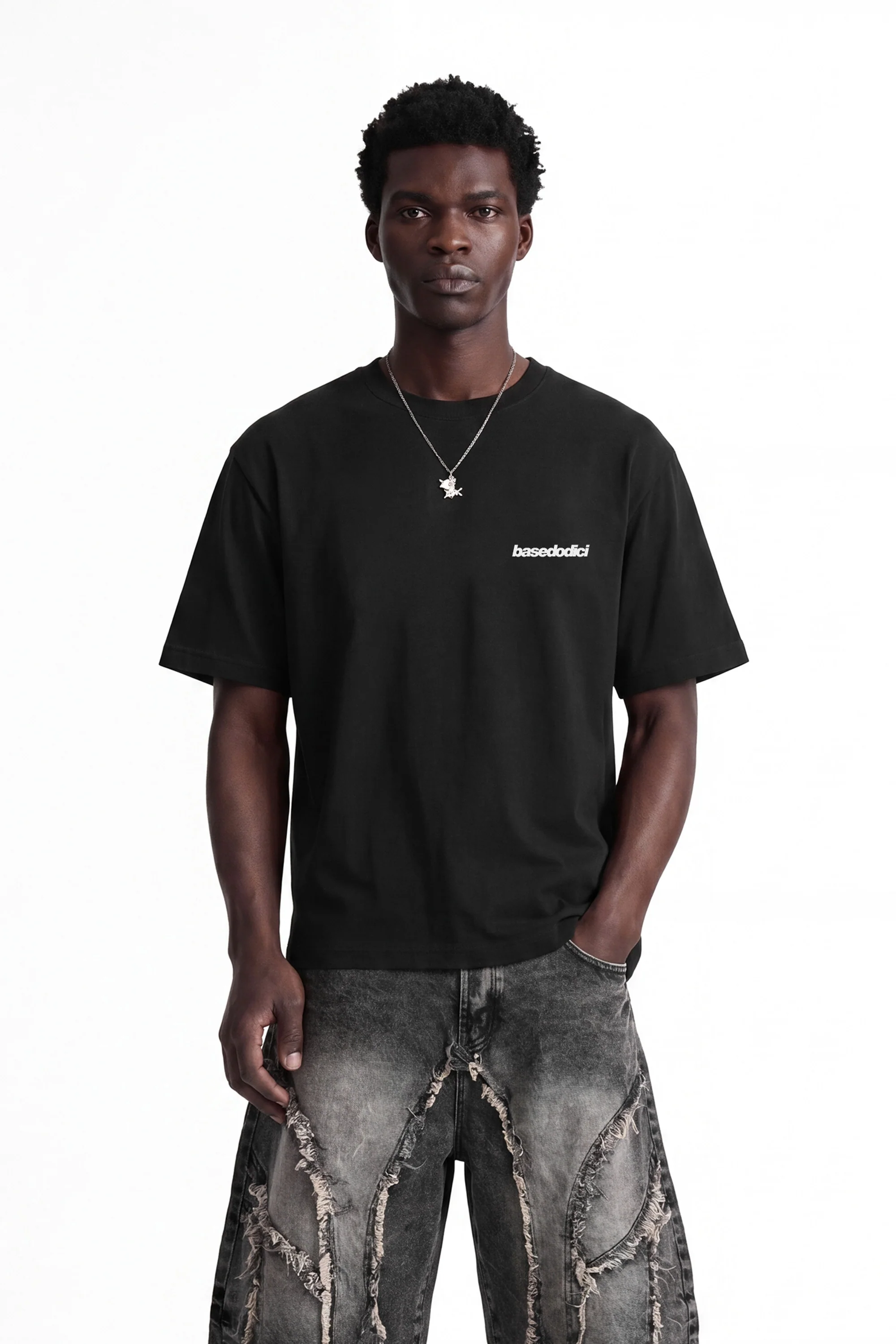T-Shirt "4PLAYERS" Back 12 Black/Volcano - Image 3