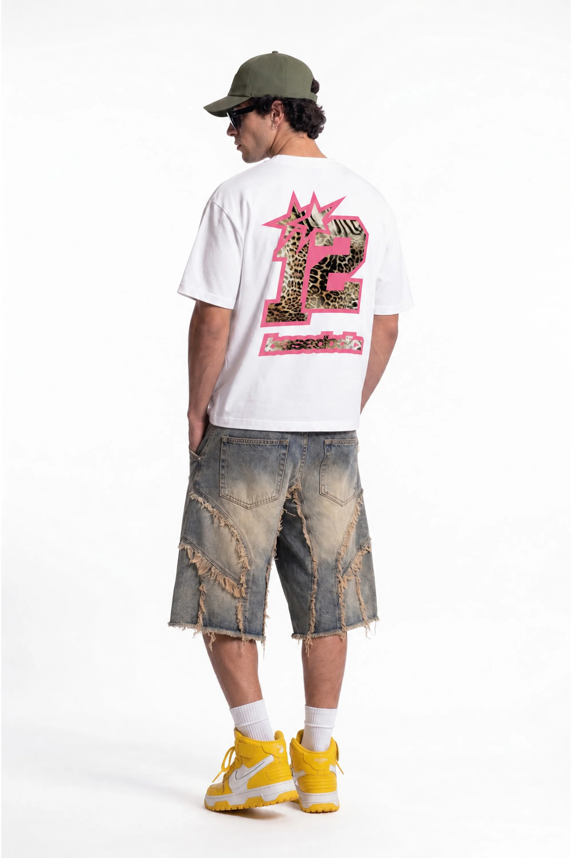 T-Shirt "4PLAYERS" Back 12 White/AnimalierPink - Image 5