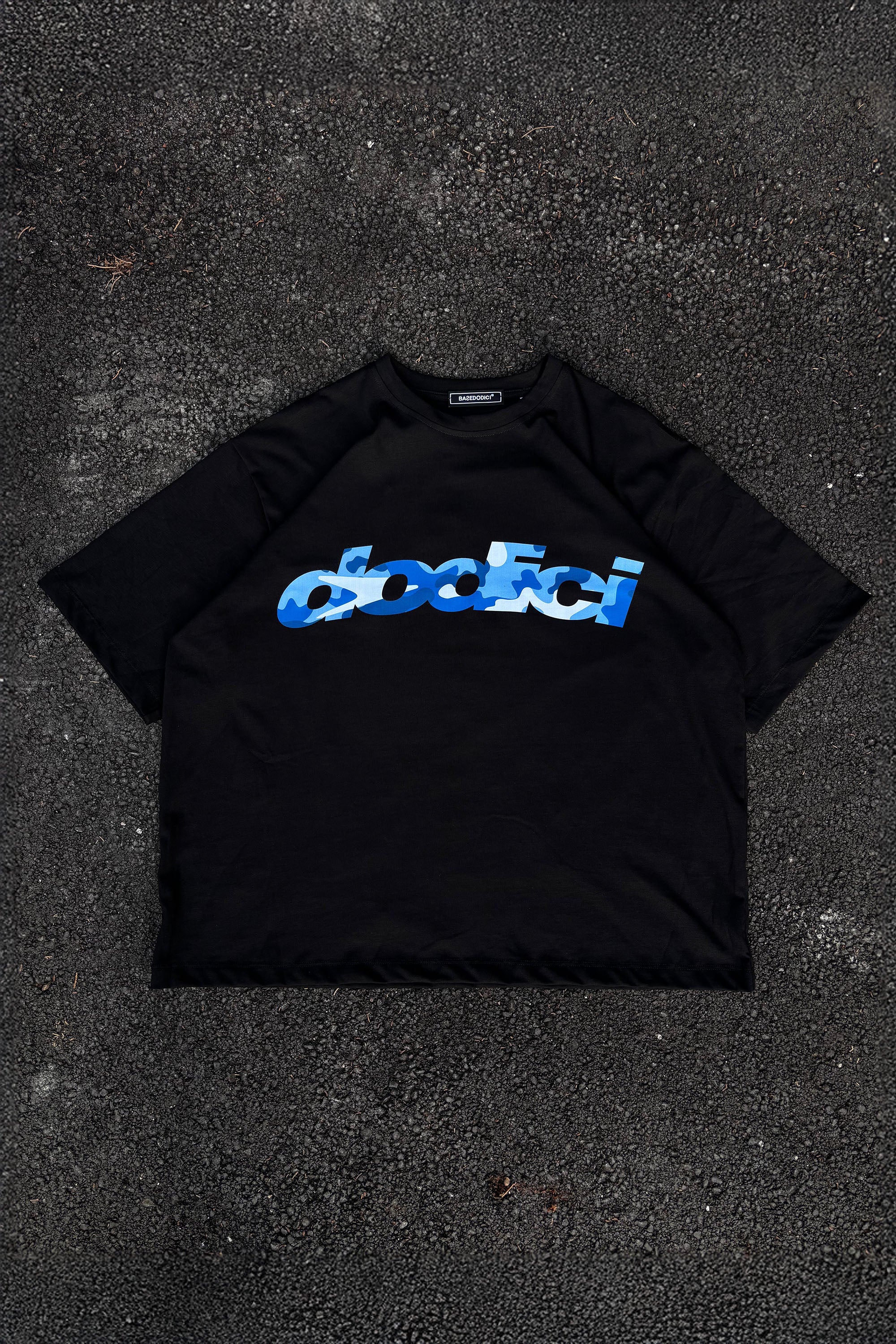 T-Shirt "4PLAYERS" Front DODICI Black/CamoBlue - Image 4