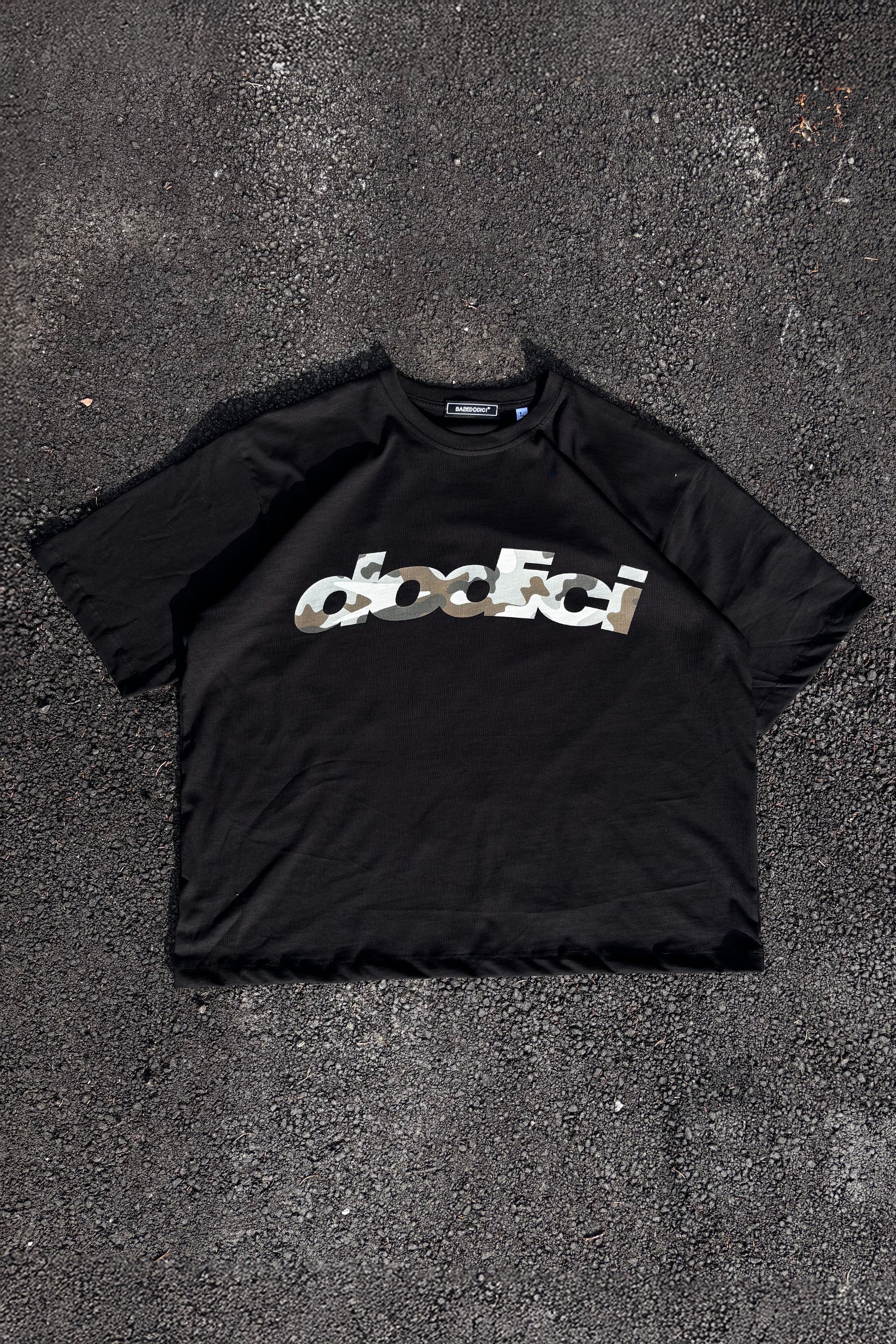 T-Shirt "4PLAYERS" Front DODICI Black/CamoGreen - Image 4