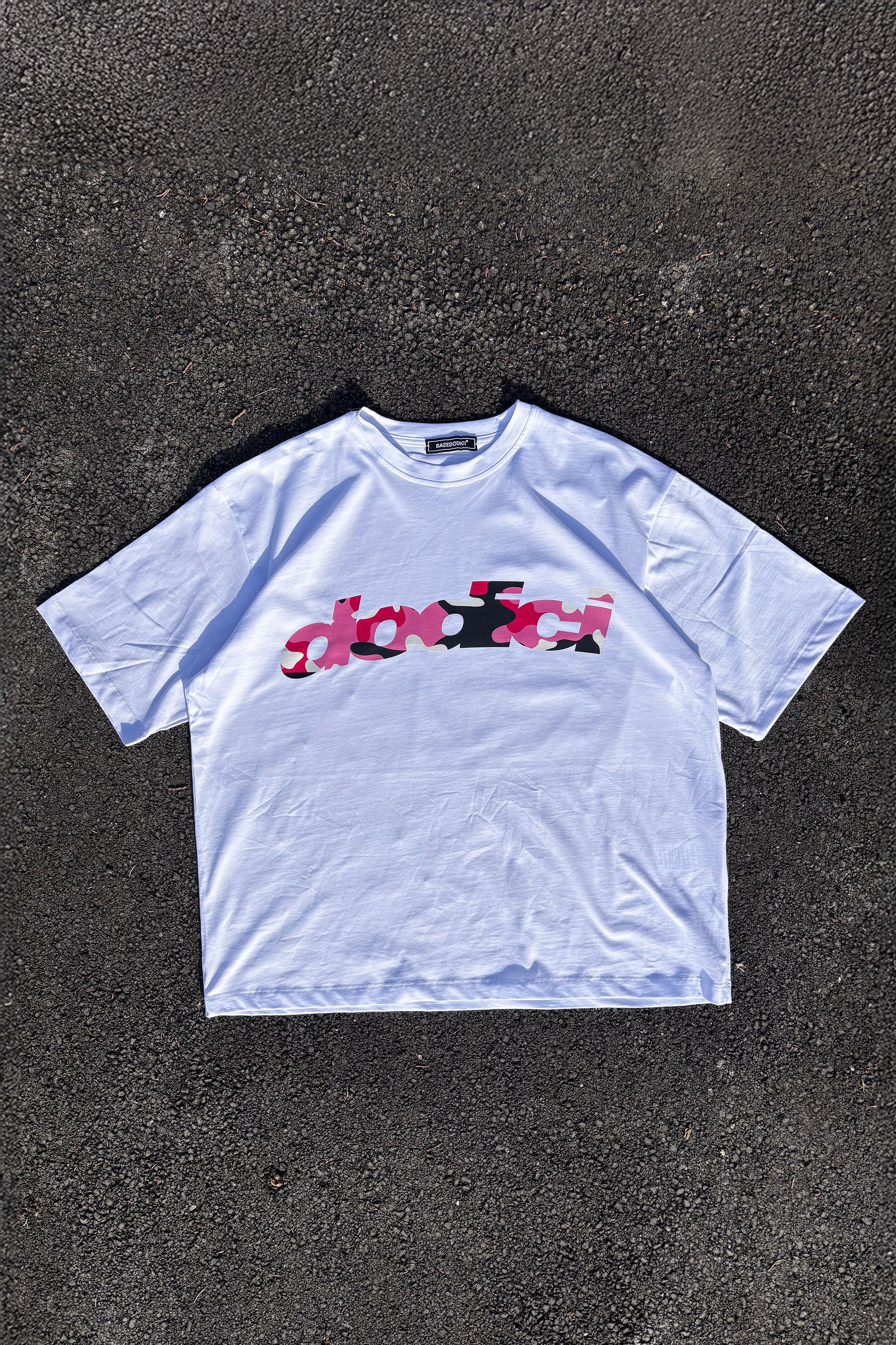 T-Shirt "4PLAYERS" Front DODICI White/CamoPink - Image 4